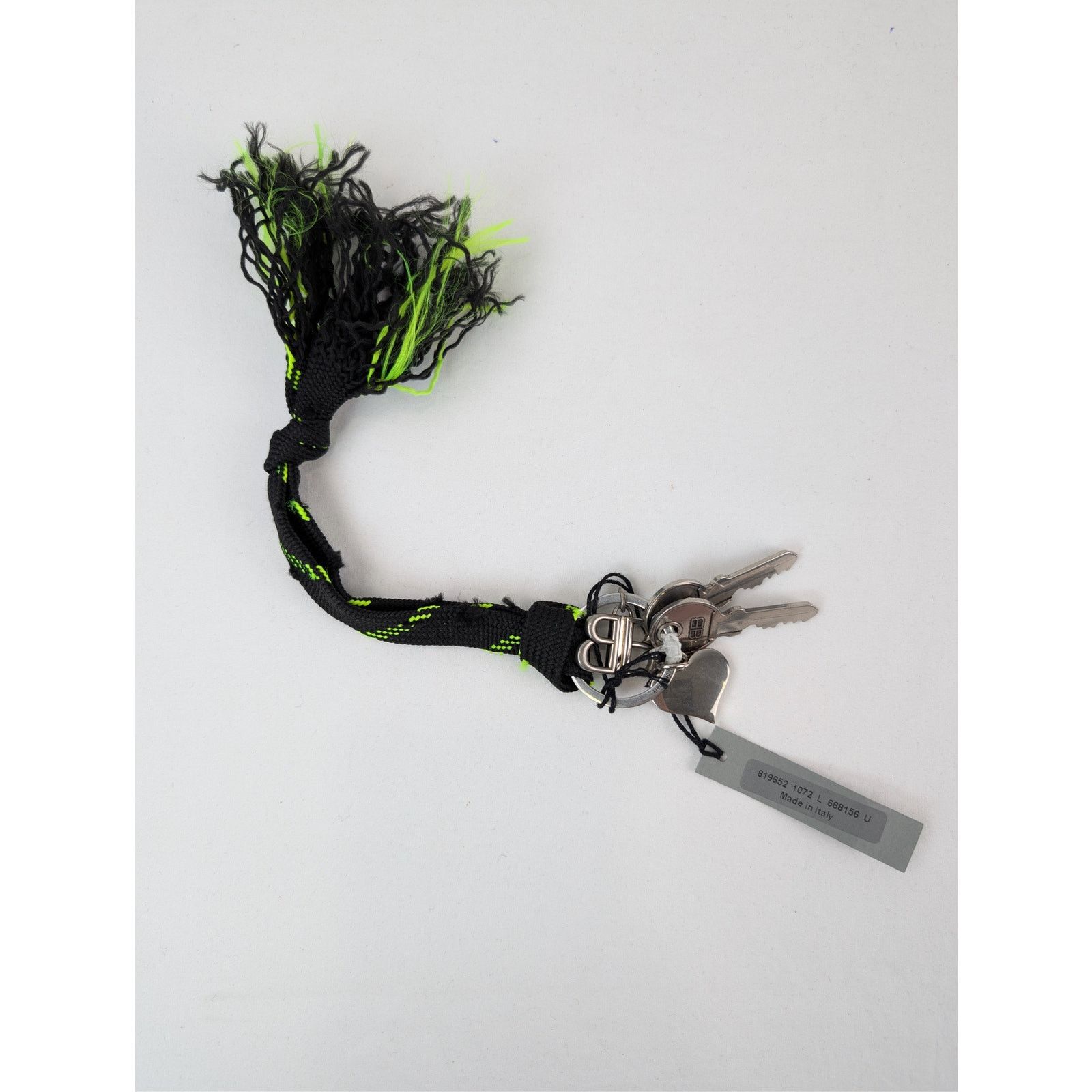 Balenciaga o1rshd1 Q:2 / Size: OS / BB Shoelace Keyring in Black Size ONE SIZE - 8 Thumbnail