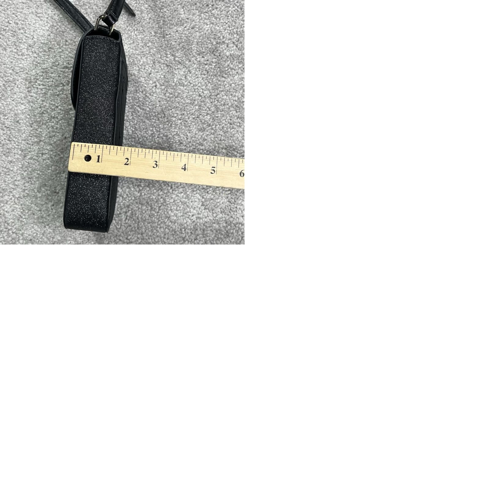Vintage Kate Spade Black Glitter Bag Purse Small Card Phone Crossbody Shoulder Adjustable Strap Womens Crossbody Bag Glitter Pattern Vintage No Size ONE SIZE - 10 Thumbnail