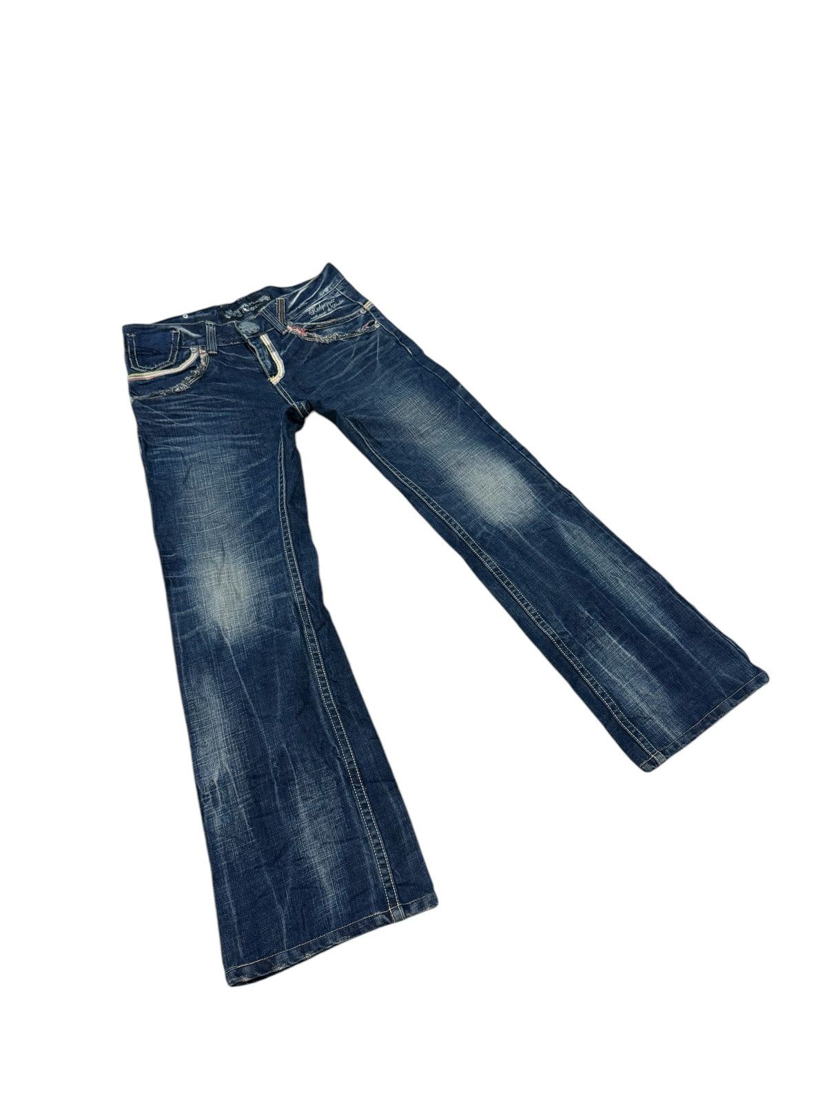 If Six Was Nine RED PEPPER FLARE DENIM JEANS Size US 33 - 5 Thumbnail