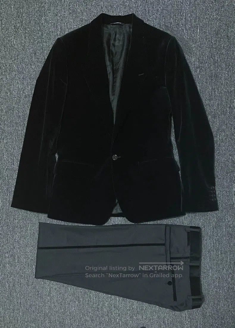 Dolce & Gabbana Dolce Gabbana Velvet Suit Set. Size US 44 / EU 60 - 1 Thumbnail