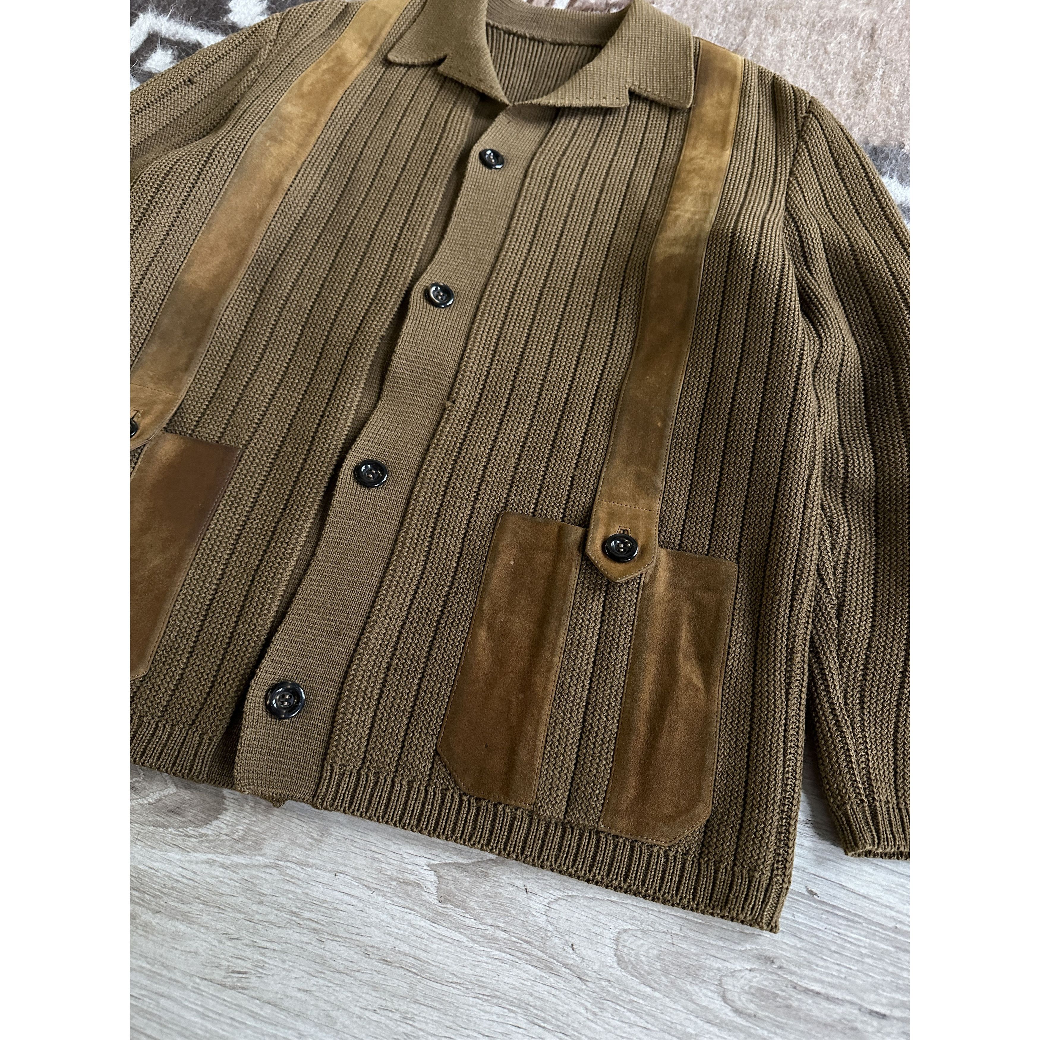 Vintage Vintage 60s French Wool Knitted Cardigan Sweater 7909AC Size US L / EU 52-54 / 3 - 3 Thumbnail
