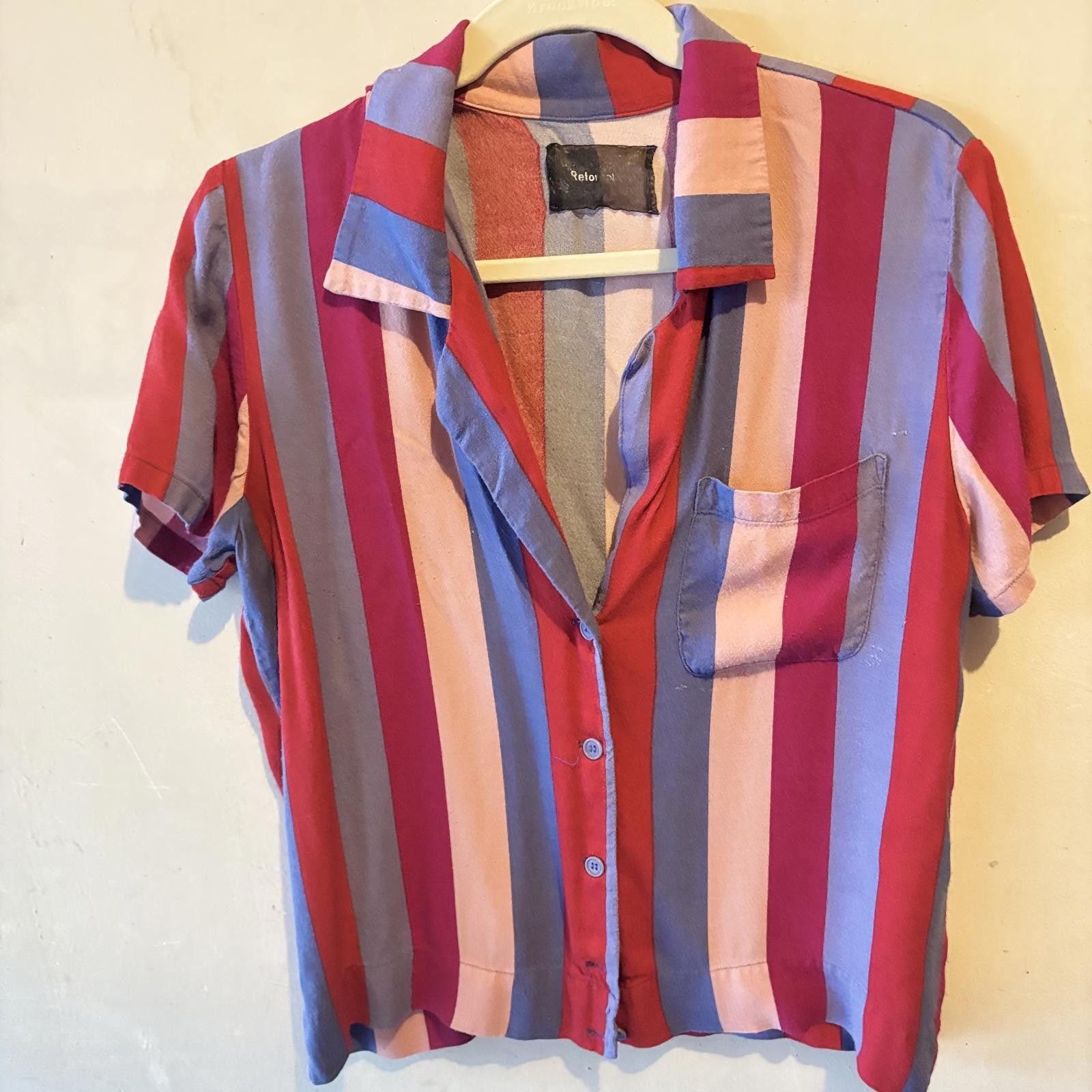 Election Reform Colorful Striped Button-Up Shirt Size S / US 4 / IT 40 - 1 Thumbnail