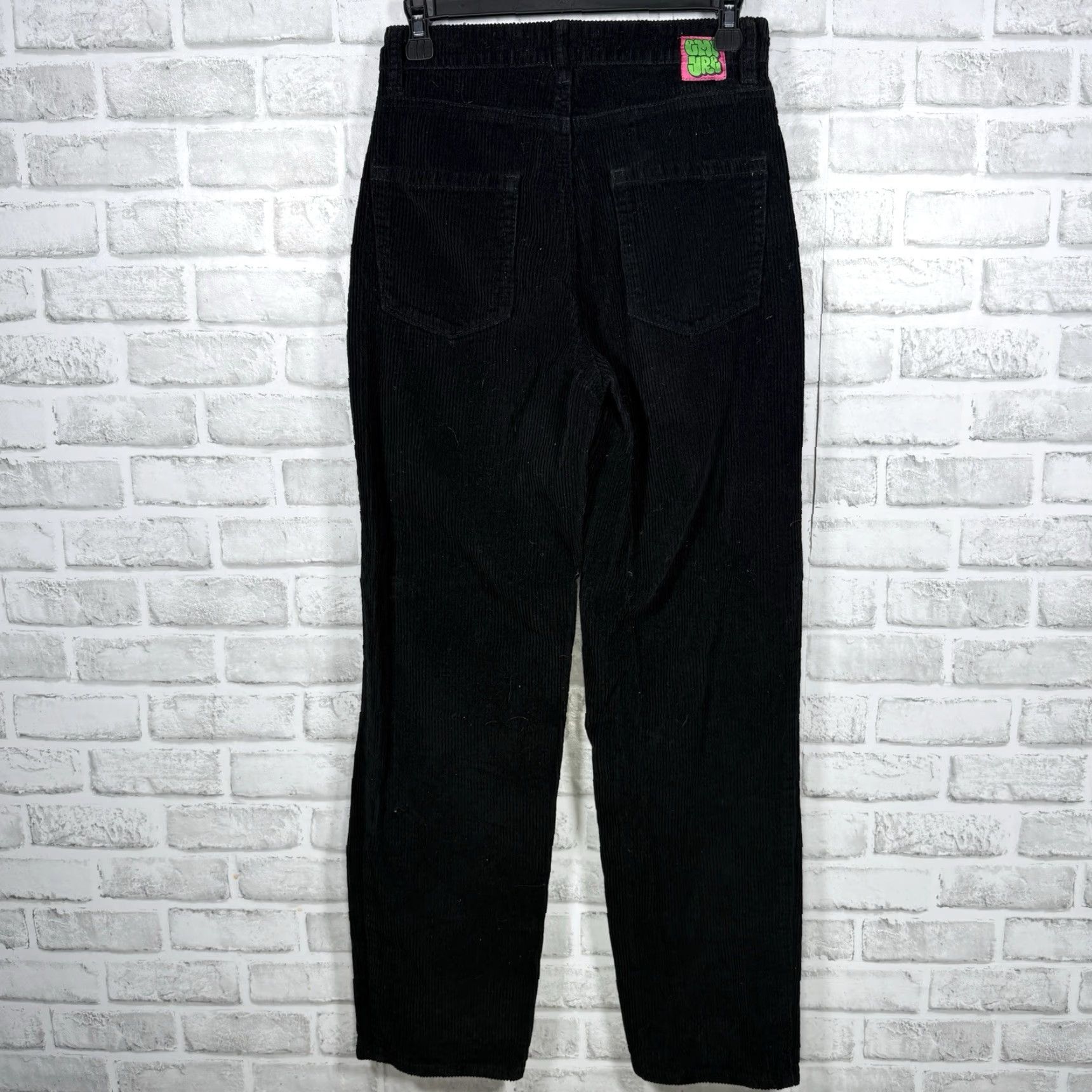 Empyre VINTAGE Empyre Womens Pants Corduroy 100% Cotton Black Slim Waist 25x30 Inseam 30 inches Tori Size 25" / US 0 / IT 36 - 5 Thumbnail