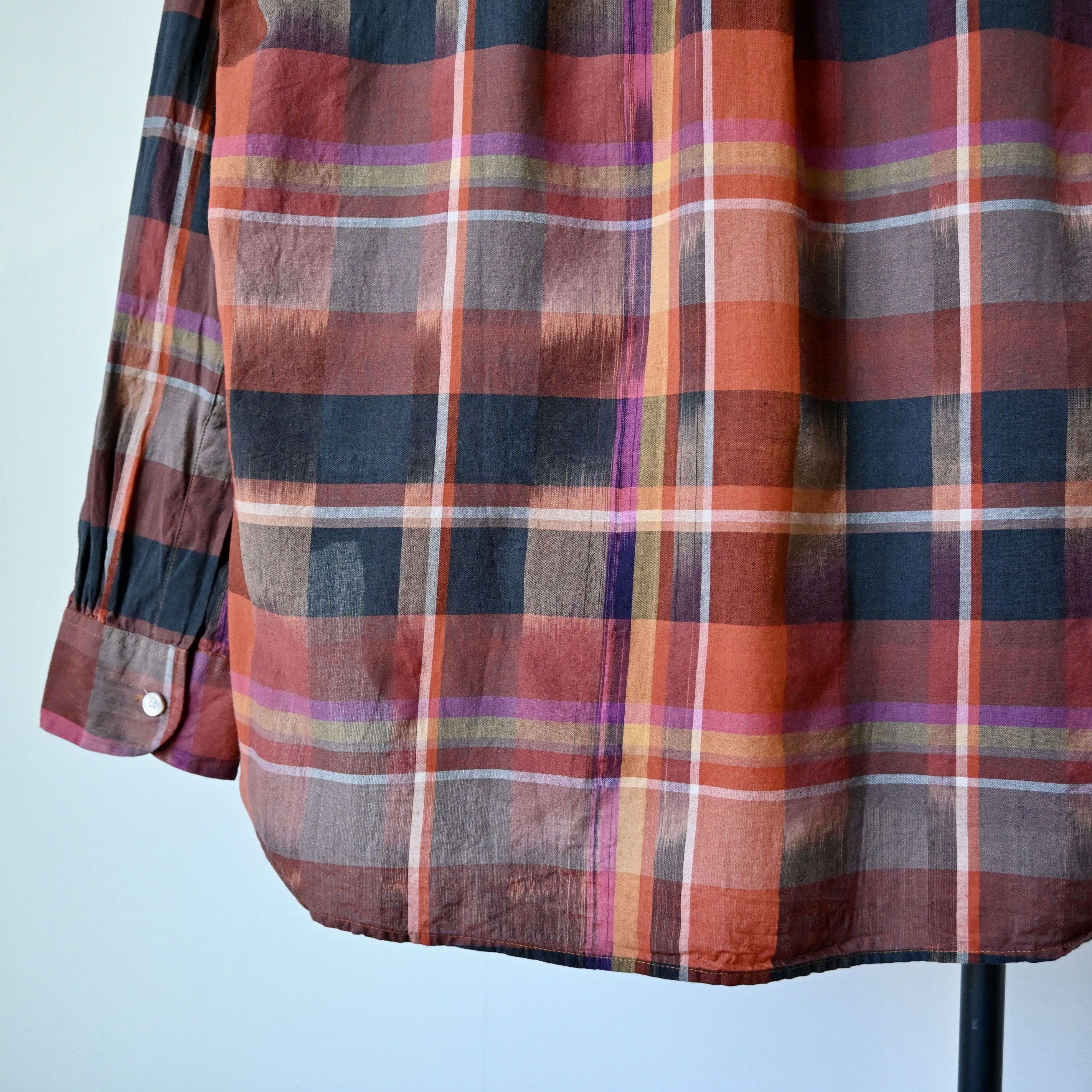 Engineered Garments MINT, Engineered Garments "19th Century Shirt" ikat plaid Size US M / EU 48-50 / 2 - 7 Thumbnail