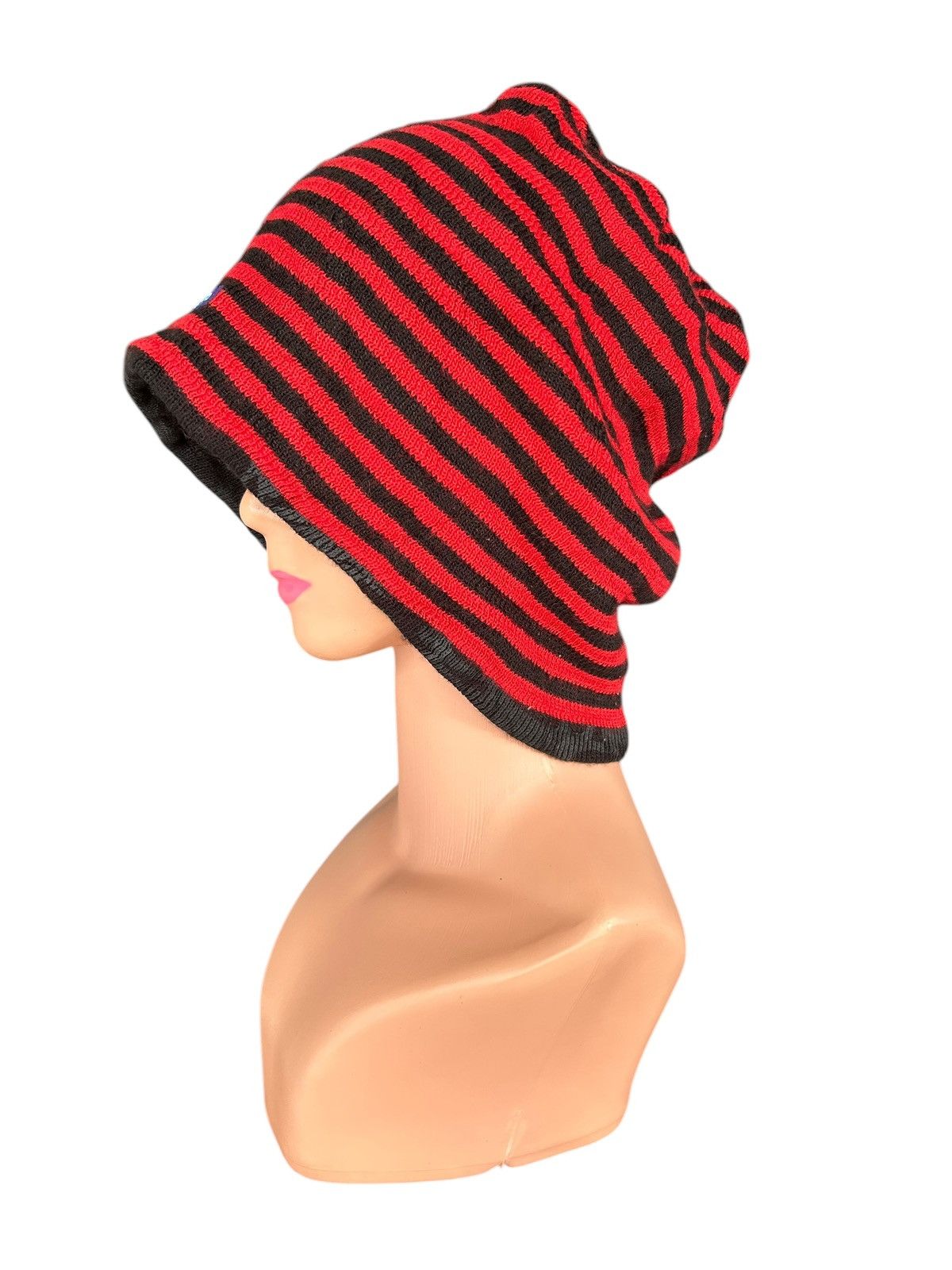 Japanese Brand × Kapital × Vintage Skull Stripe Grunge Punk Bondage Style big Beanie Hats Size ONE SIZE - 9 Thumbnail