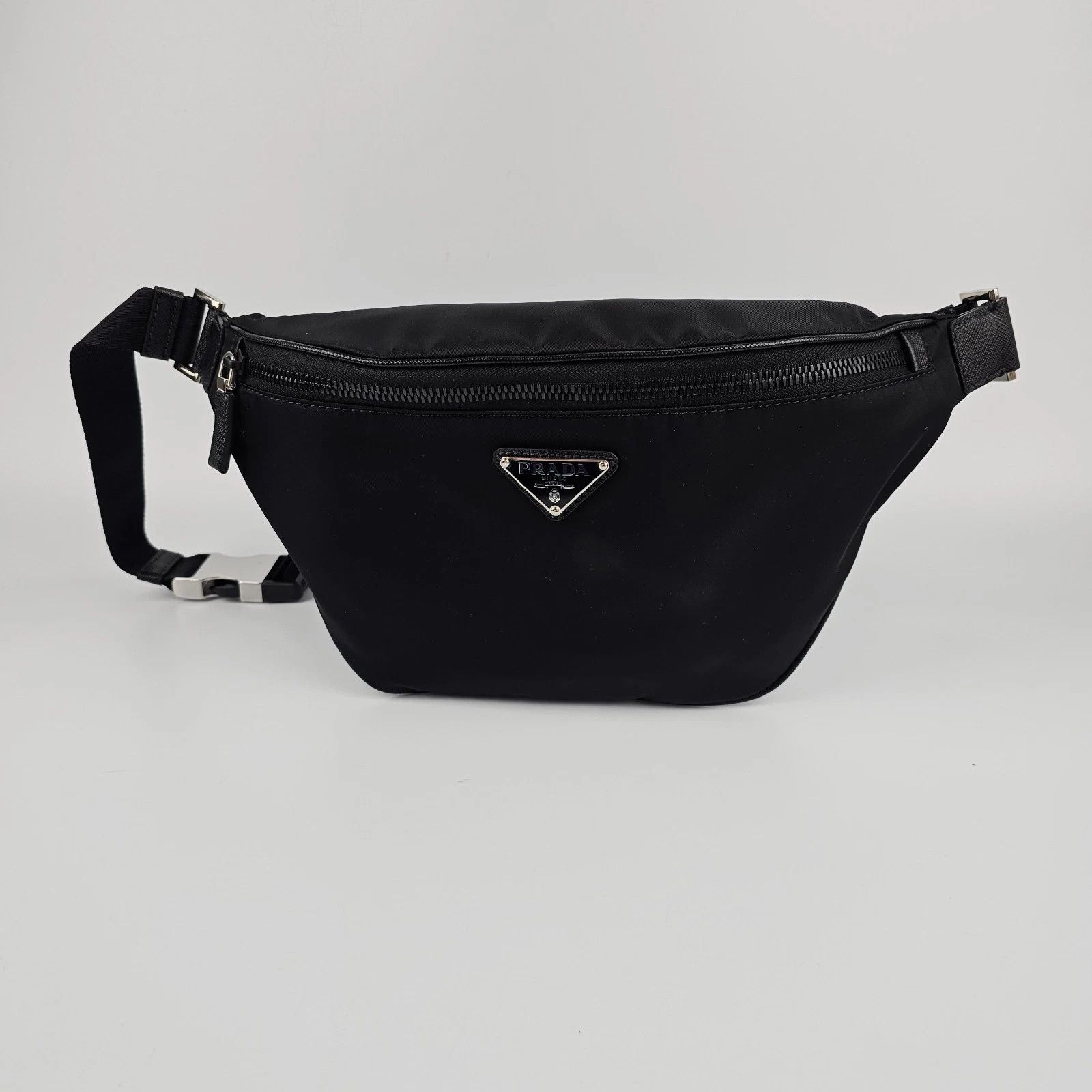 Prada PRADA Re-Nylon Saffiano Leather Black Belt Bag Size ONE SIZE - 8 Thumbnail