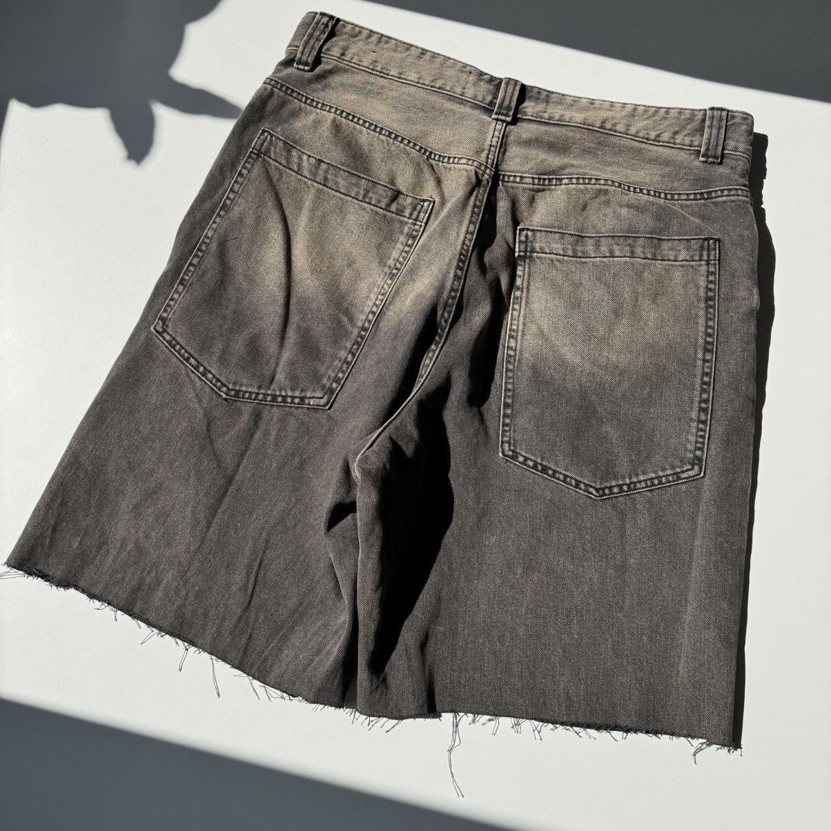 Acne Studios × Japanese Brand Washed and Faded Khaki Jorts Oversized baggy grunge Size US 35 - 4 Thumbnail