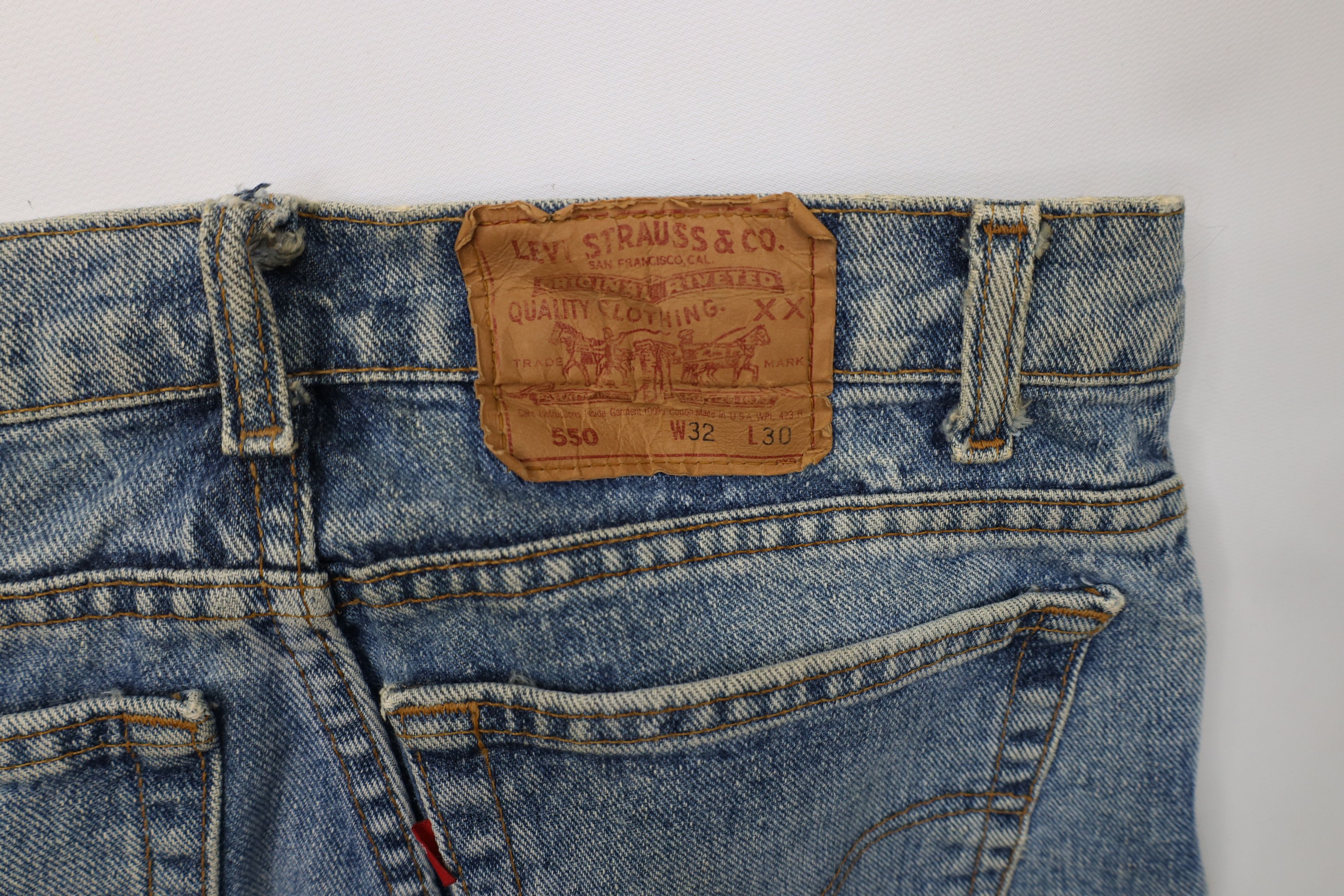 Levi's Vintage 80s Levis 550xx Relaxed Fit Denim Jeans Blue USA Size US 32 / EU 48 - 17 Thumbnail