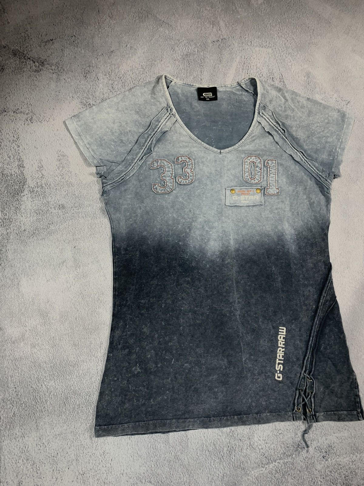 G-Star × Vintage Vintage Y2K G-star Raw t-shirt big logo streetwear size XXL Size XXL / US 16-18 / IT 52-54 - 2 Thumbnail