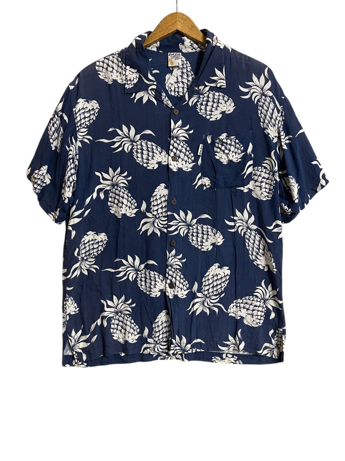 Vintage Vintage Hawaiian Shirt Indigo Blue Rayon L Rockabilly Size US L / EU 52-54 / 3 - 1 Thumbnail