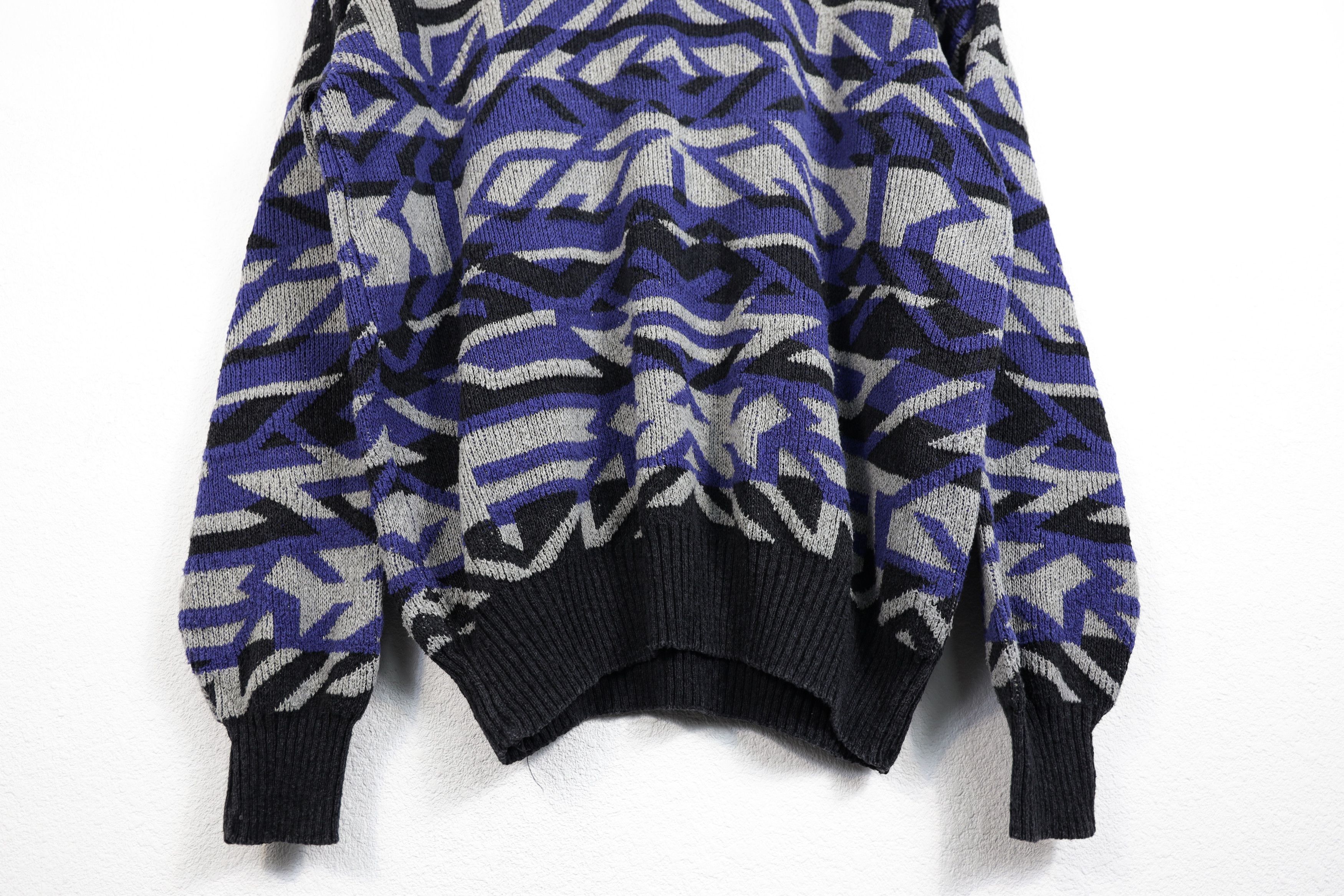 Bally Vintage Bally Italy Geometric Pattern Cotton Sweater L size Size US L / EU 52-54 / 3 - 3 Thumbnail
