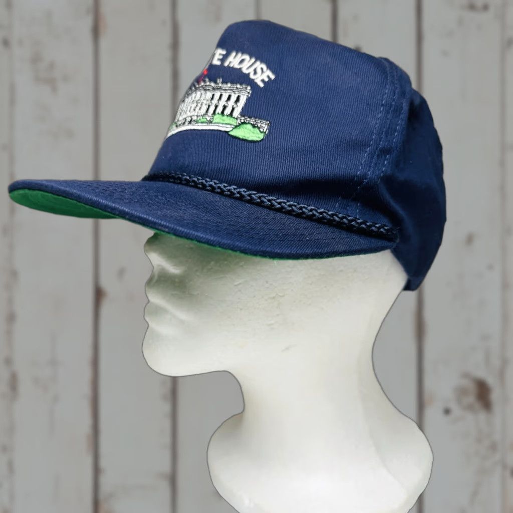 Vintage VINTAGE The White House SnapBack Hat Cap Made In USA Baseball Cap Men One Size White Adjustable USA Cap Size ONE SIZE - 1 Thumbnail