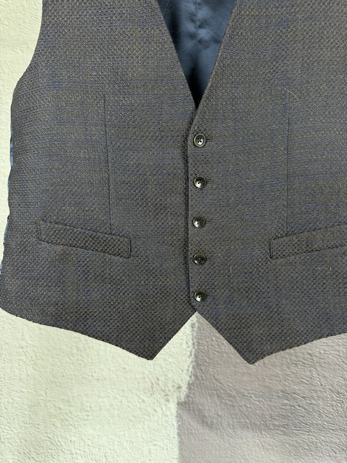 Paoloni Paoloni wool pattern classic vest waistcoat Size 44R - 6 Thumbnail