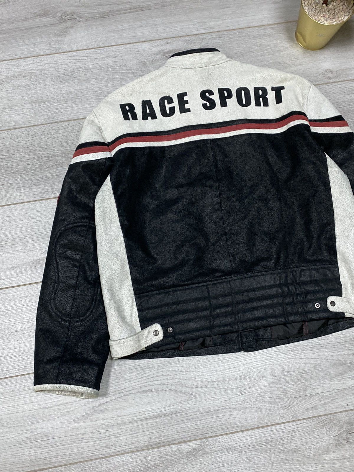 Vintage Bike Team vintage leather racing jacket Size US XL / EU 56 / 4 - 13 Thumbnail