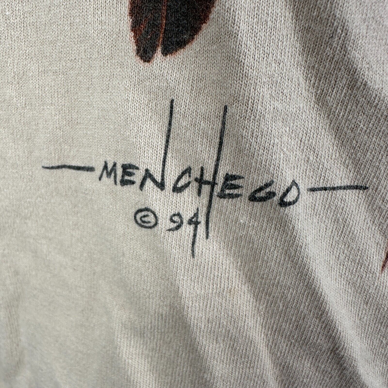 The Unbranded Brand Vintage Menchego Native American T-Shirt Men L Beige Cotton Size US L / EU 52-54 / 3 - 5 Thumbnail