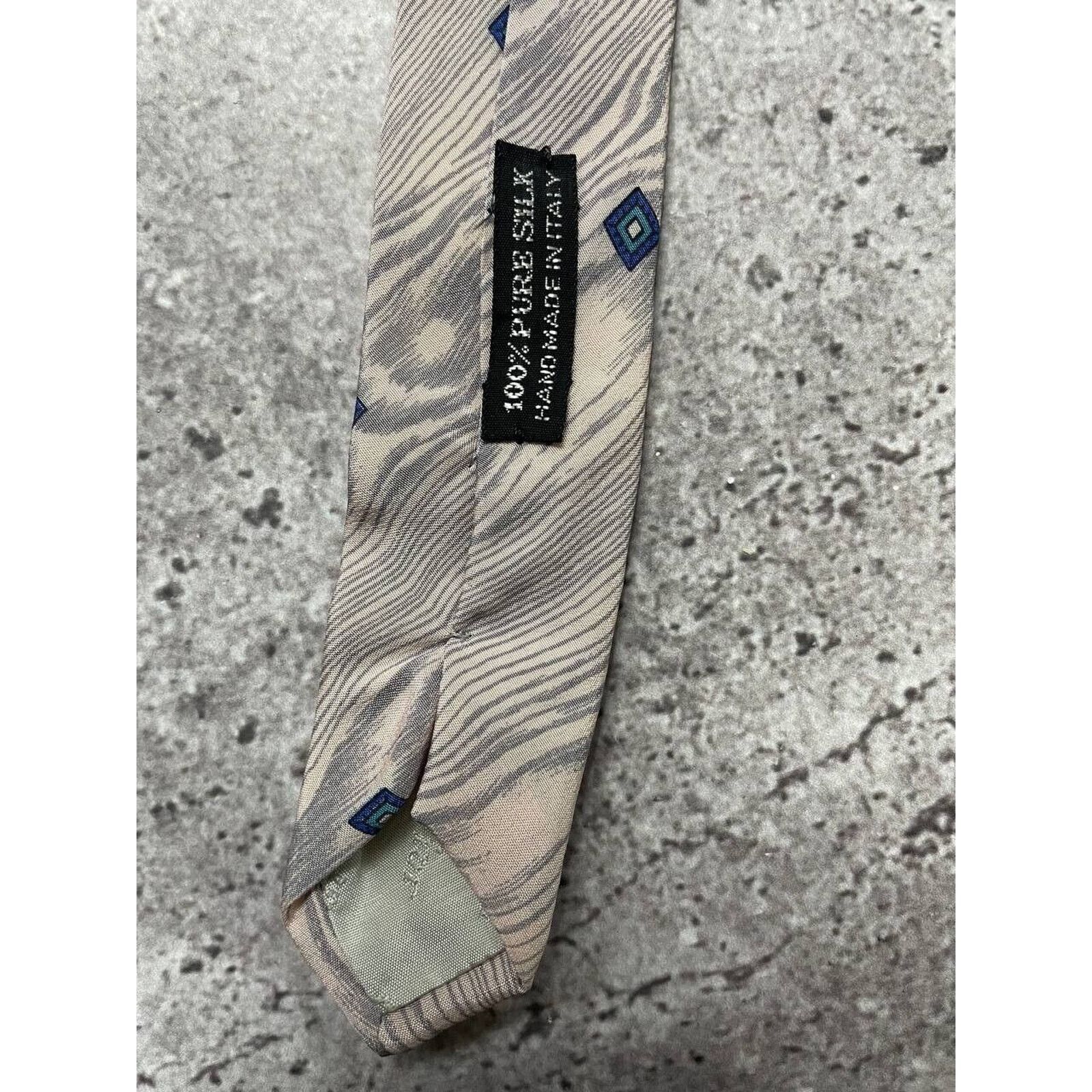 Dior Vintage Christian Dior Monsieur Tie Beige Diamond 100% Silk Size ONE SIZE - 6 Thumbnail