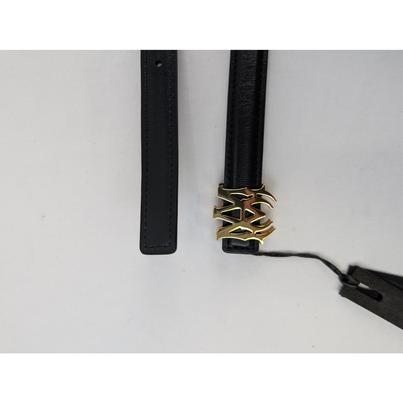 Amiri o1rshd1 Size: 85cm / MA 2 Cm Belt in Gold/Black Size 34 - 16 Thumbnail