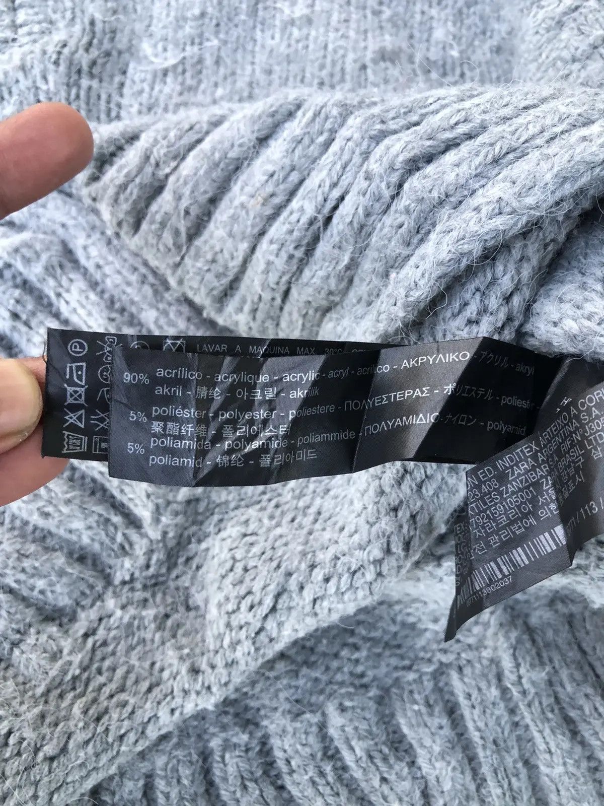 Aran Isles Knitwear × Designer ZARA Half Zip Jumper Grey Sweater Fleece Size US XL / EU 56 / 4 - 9 Thumbnail