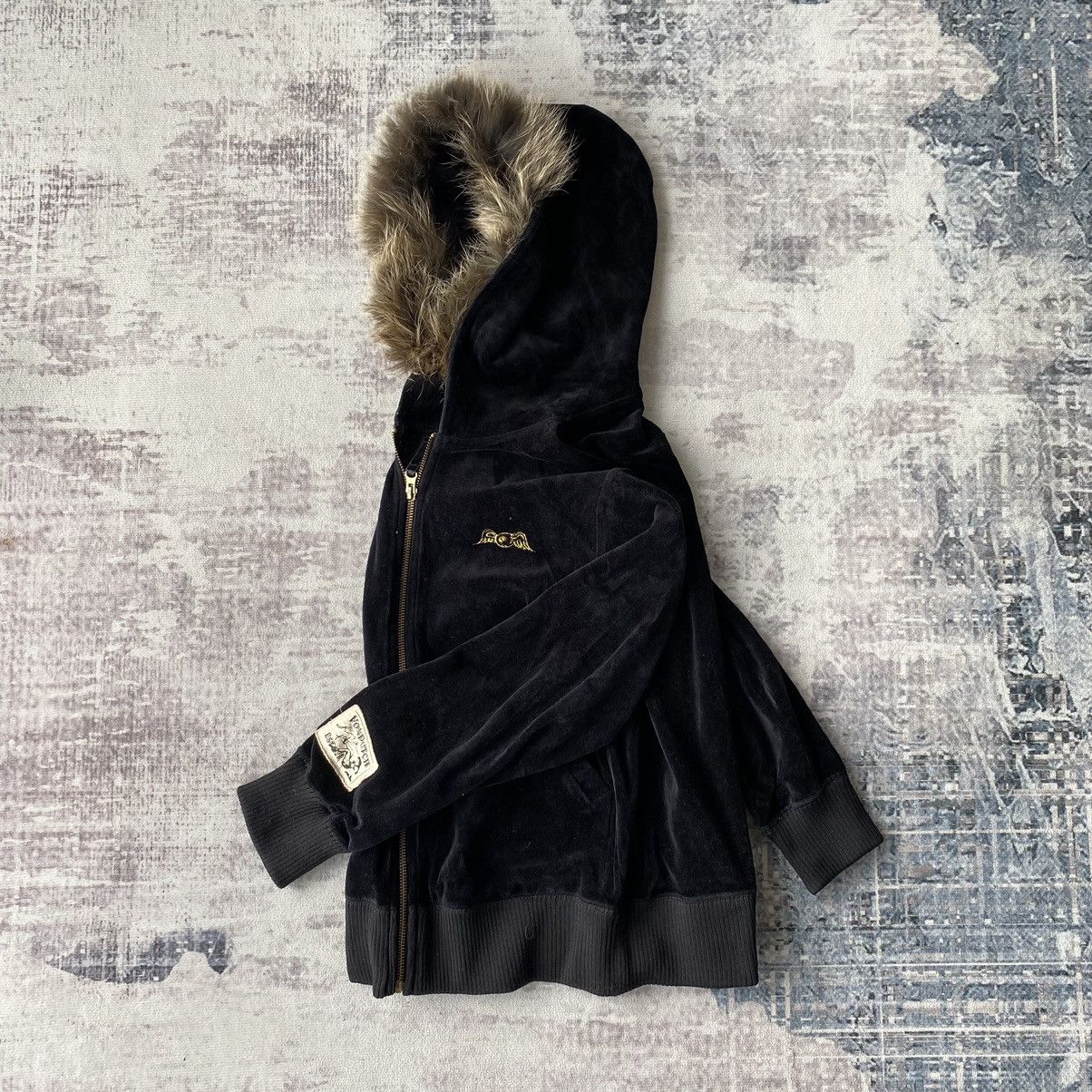 If Six Was Nine × Le Grande Bleu (L.G.B.) × Von Dutch Von Dutch Raccoon Fur Zipper Hoodie Size US XS / EU 42 / 0 - 9 Thumbnail