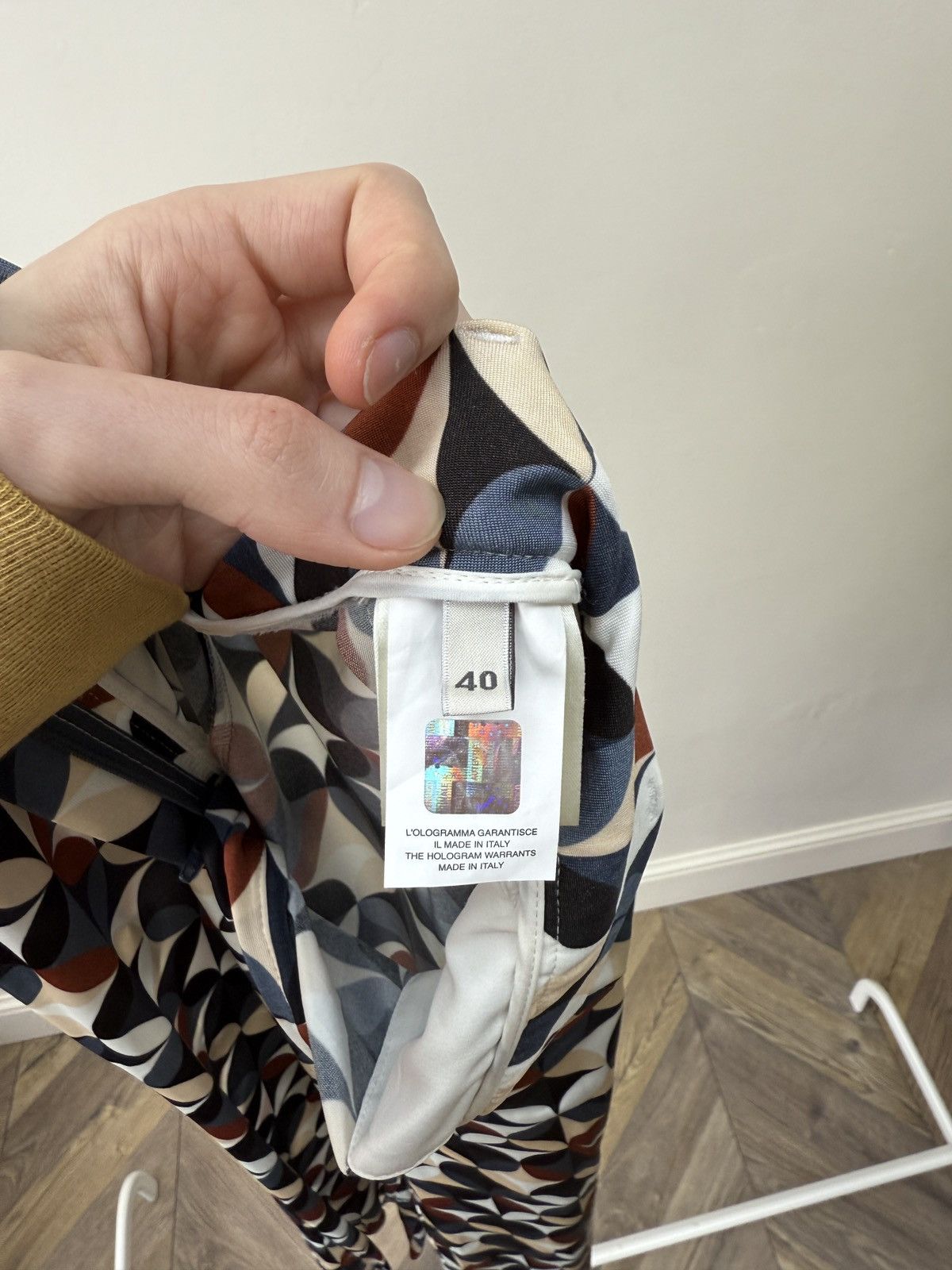 Other Vintage Via Masini 80 Firenze Women’s Flared Pants Geometric Size 27" / US 4 / IT 40 - 12 Thumbnail