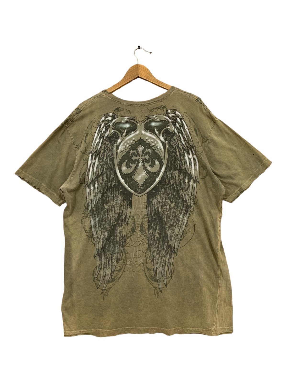 14th Addiction Affliction Distressed Thrash Gothic Punk Angel Wing USA Tee Size US XXL / EU 58 / 5 - 15 Thumbnail