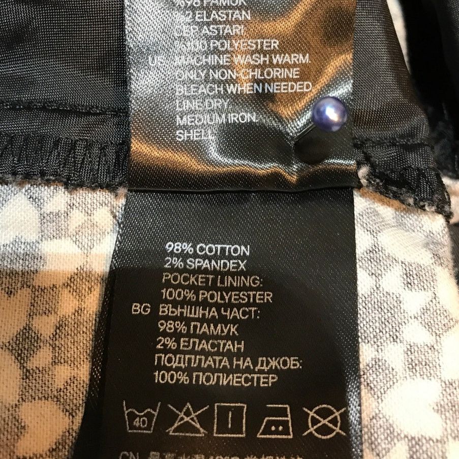 H&M H&M Retro Geo Print Mid Rise Stretch Slim Tapered Pants 6 Size 28" / US 6 / IT 42 - 4 Thumbnail