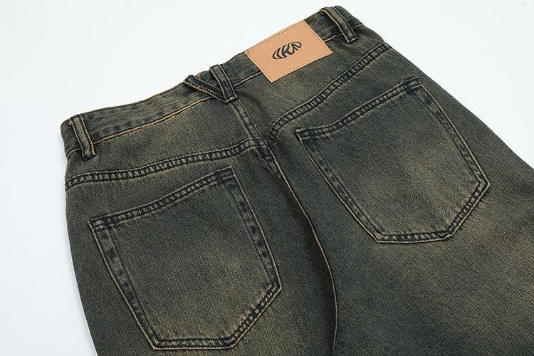 Vintage Retro distressed washed men's loose street jeans machete Size US 32 / EU 48 - 6 Thumbnail