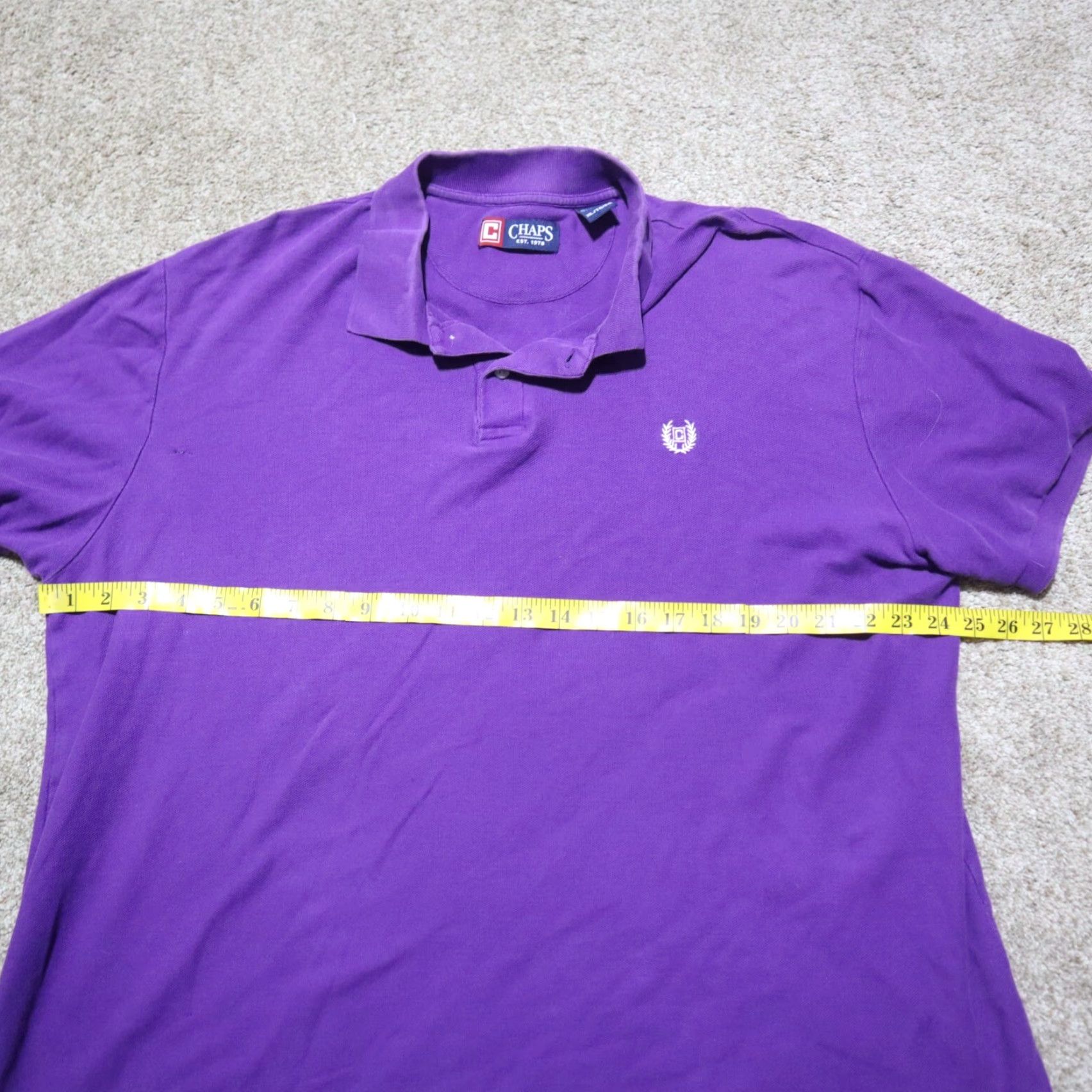 Chaps Chaps Polo Shirt Men XL Solid Purple Outdoor Golf Casual Shirt Size US XL / EU 56 / 4 - 4 Thumbnail