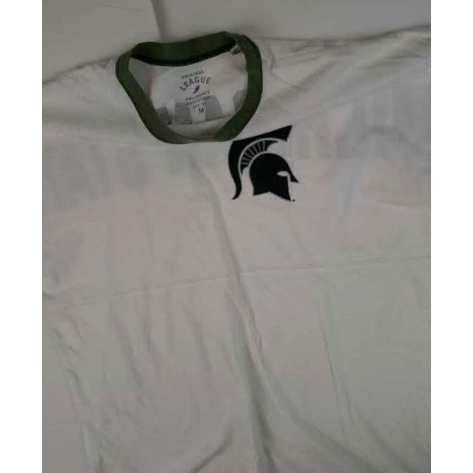 Vintage Michigan State Spartans Original League Jersey T-Shirt Medium Long Sleeve white&green Mens College Size US M / EU 48-50 / 2 - 3 Thumbnail