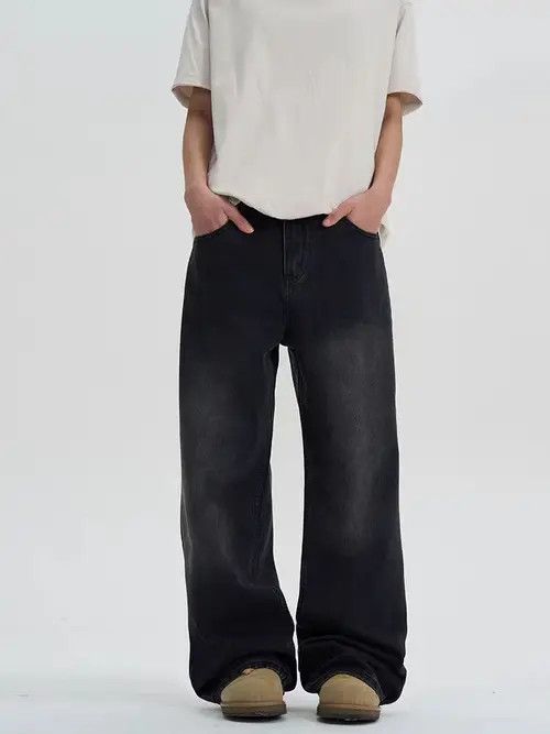 Japanese Brand VIBE High street vintage black baggy jeans Size US 30 / EU 46 - 3 Thumbnail