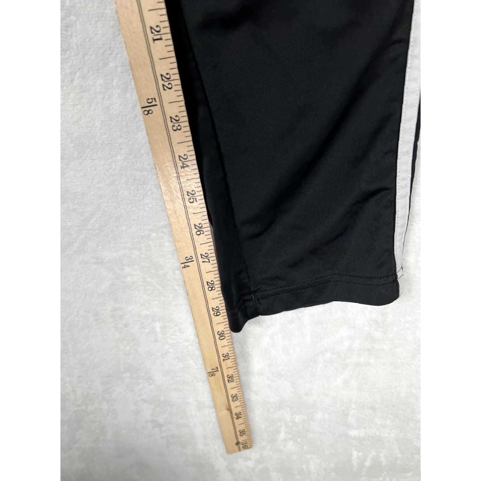 Adidas Adidas Track Pants Mens Large Black 3 Stripe Zip Pocket Joggers Athletic Running Size US 33 - 3 Thumbnail