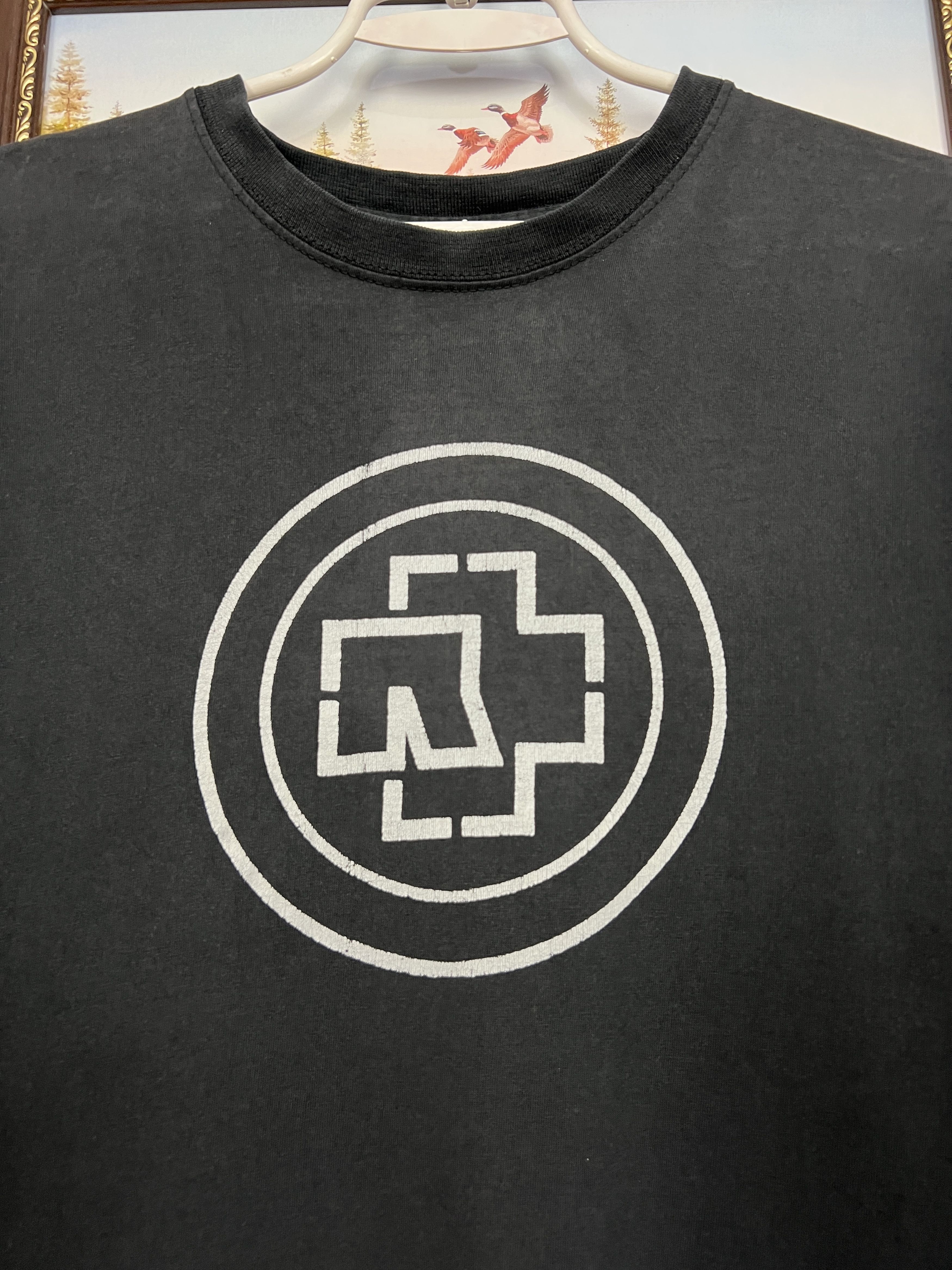 Vintage Vintage Rammstein Metal Band Graphic Over Print Tee Shirt Size US L / EU 52-54 / 3 - 5 Thumbnail