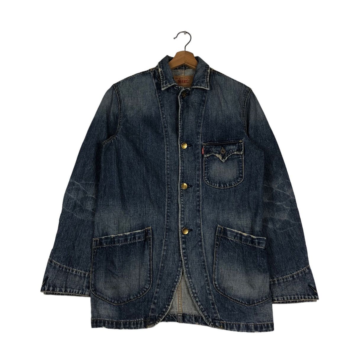 Levi's 🔥Vintage Chore Biker Denim Jacket Levi’s Big Pocket Size US M / EU 48-50 / 2 - 1 Thumbnail
