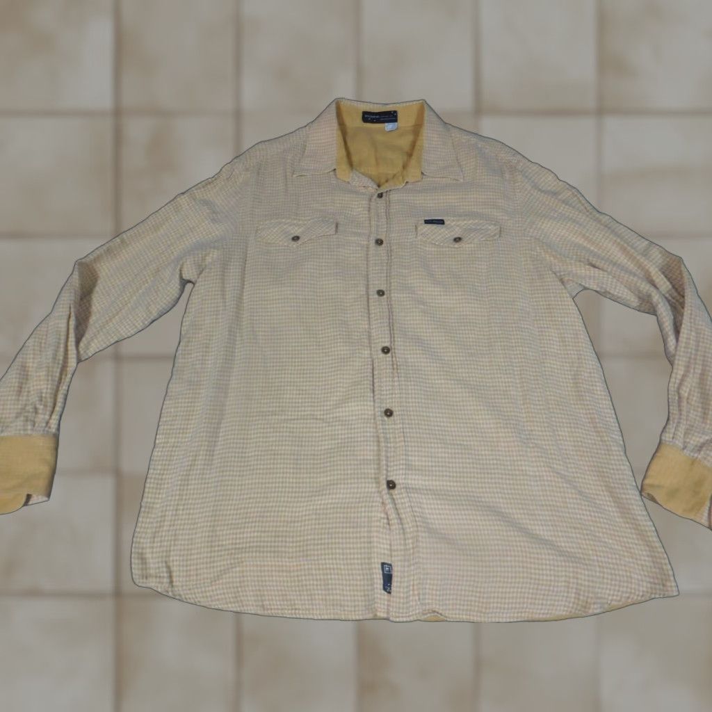 Rocawear Rocawear Shirt XL Yellow Mens Plaid Button-Up Hip Hop 2000s Western Button-Down Short Sleeve Size US XL / EU 56 / 4 - 1 Thumbnail