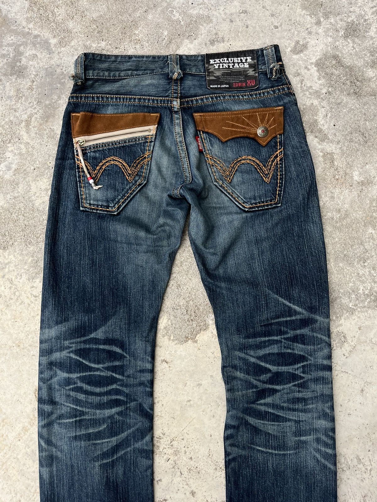 Edwin Rare Edwin XU Regular Distressed Denim Jeans Size US 30 / EU 46 - 11 Thumbnail