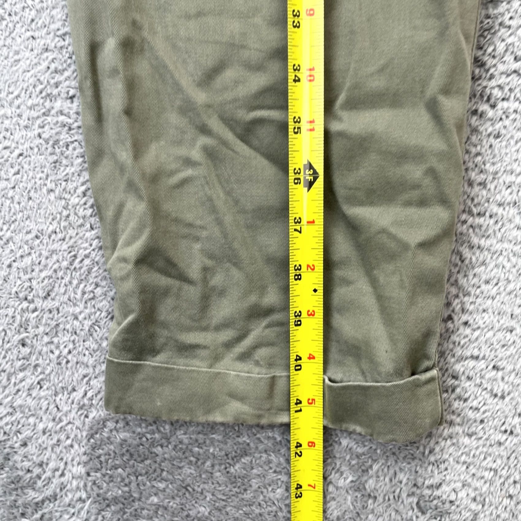 Gap VINTAGE Gap Pants Mens 30x30 Green Khakis Cotton Tapered Leg Cuffed Pleated Easy Fit Size US 30 / EU 46 - 6 Thumbnail