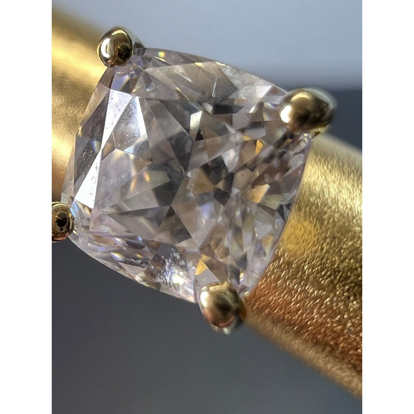 Other 10k yellow gold princess cut cubic zirconia stud earrings Size ONE SIZE - 4 Thumbnail