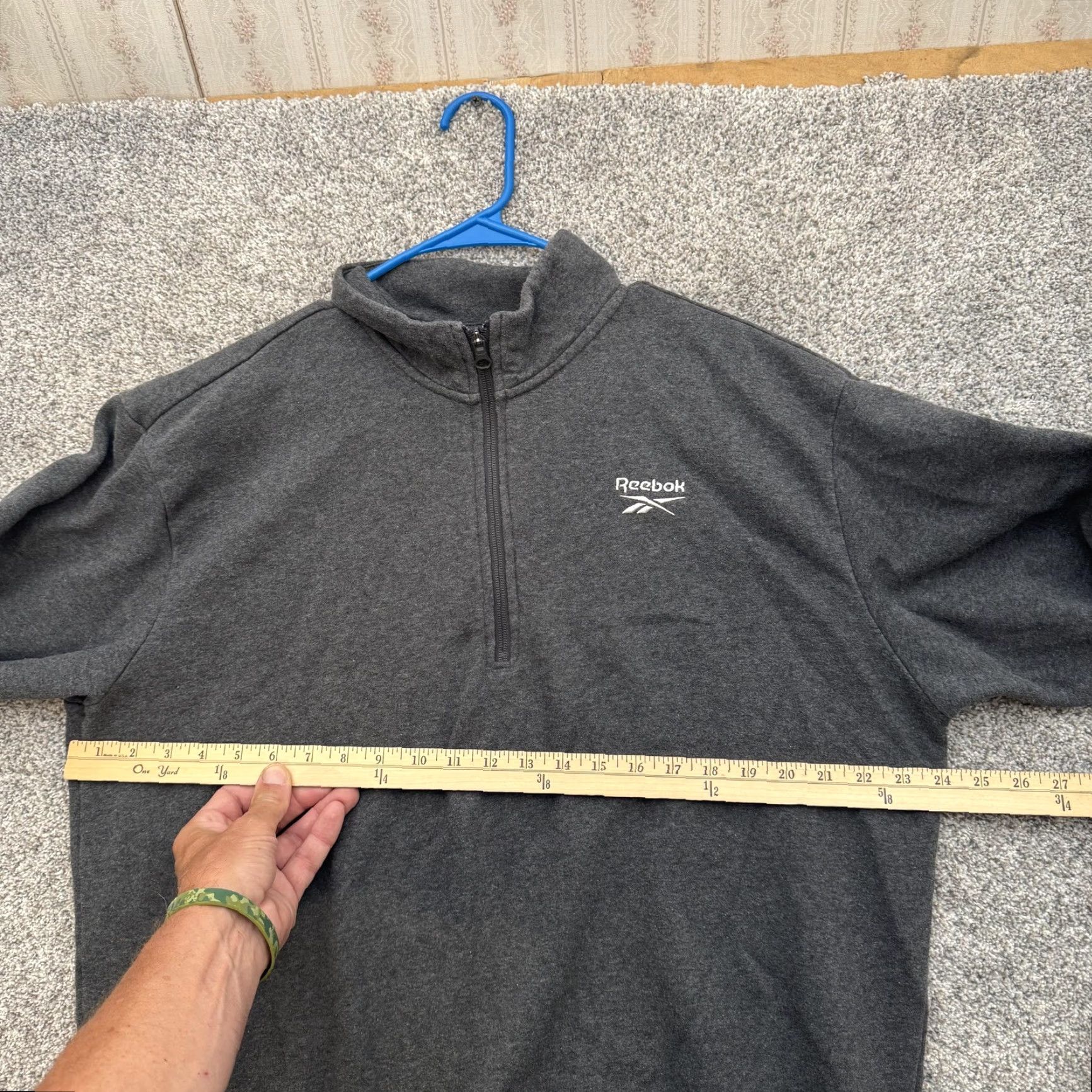Reebok VINTAGE Reebok Pullover Sweatshirt Mens XL Gray 1/4 Zip Fleece Training Size US XL / EU 56 / 4 - 3 Thumbnail