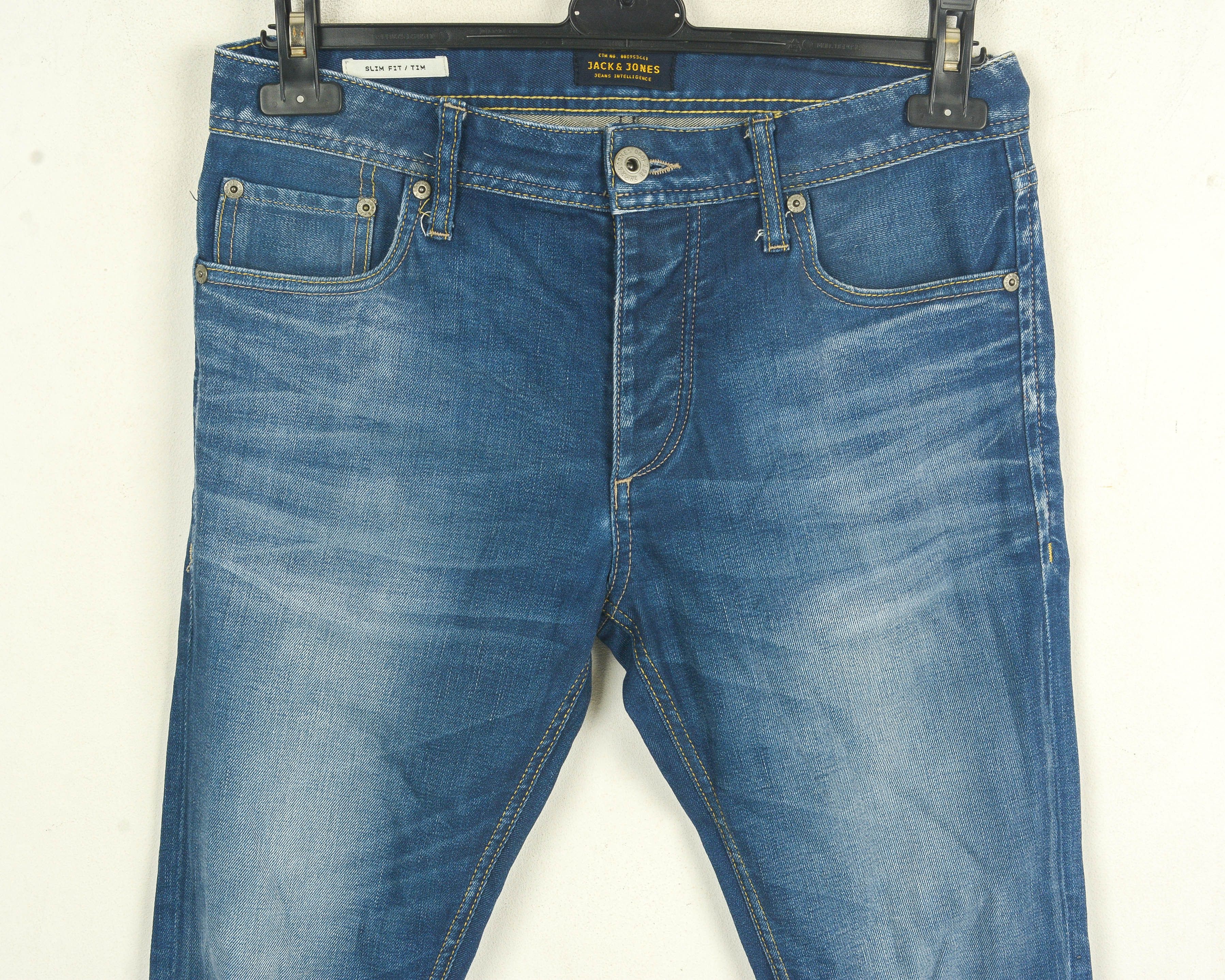 Jack & Jones Tim W29 L34 Slim Fit Straight Jeans Denim Pants Trousers Size US 29 - 2 Thumbnail