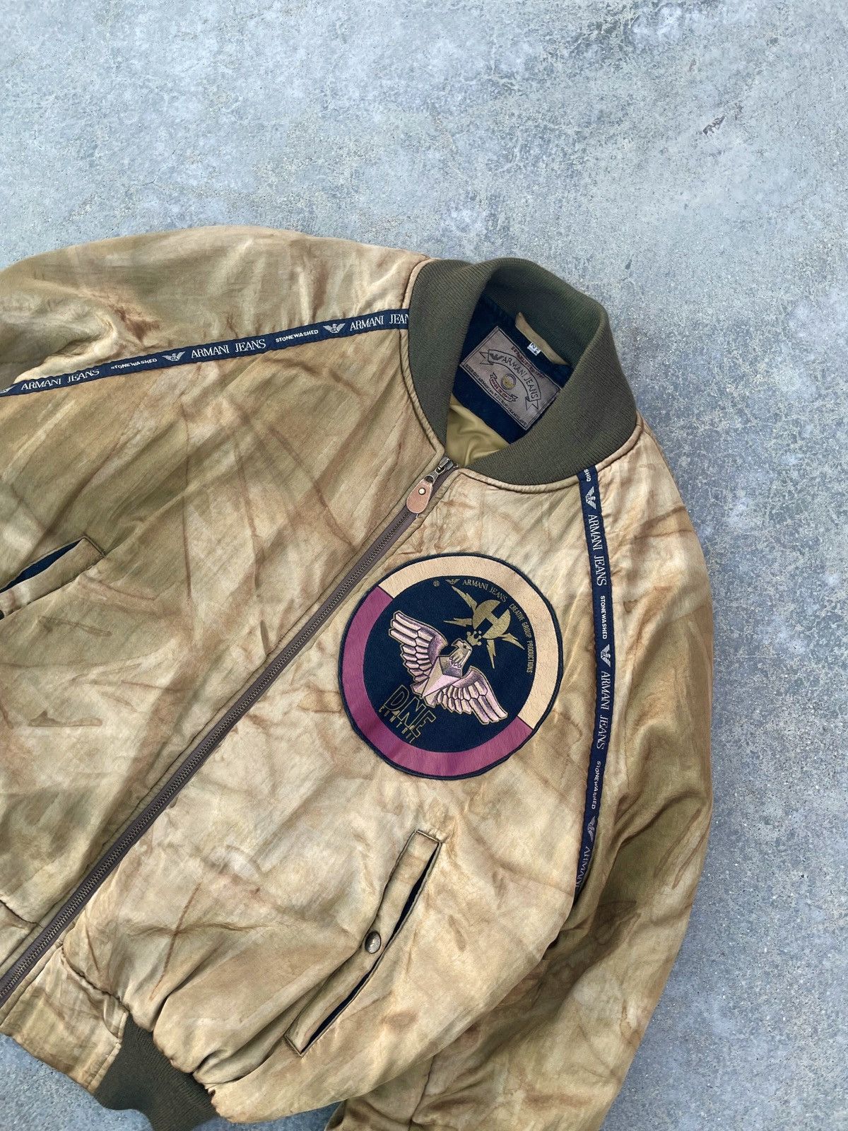 Armani F/W1988 Armani Jeans Stone Washed Bomber Jacket. Size US L / EU 52-54 / 3 - 3 Thumbnail