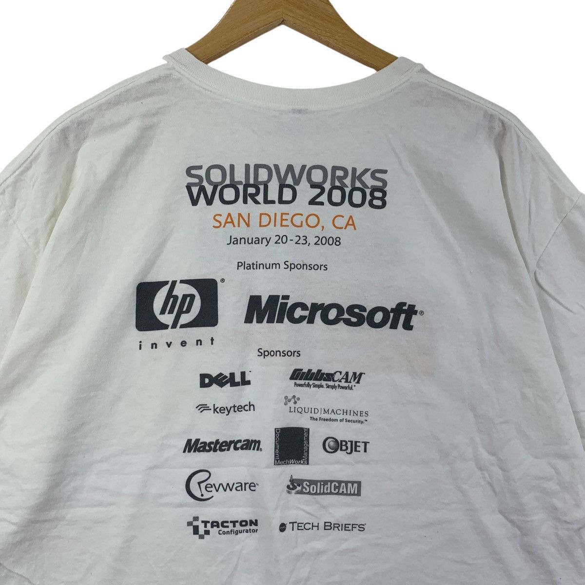 Vintage SOLIDWORKS 2008 WORLD CONVENTION HP Dell Tee Shirt Top Size US XL / EU 56 / 4 - 6 Thumbnail
