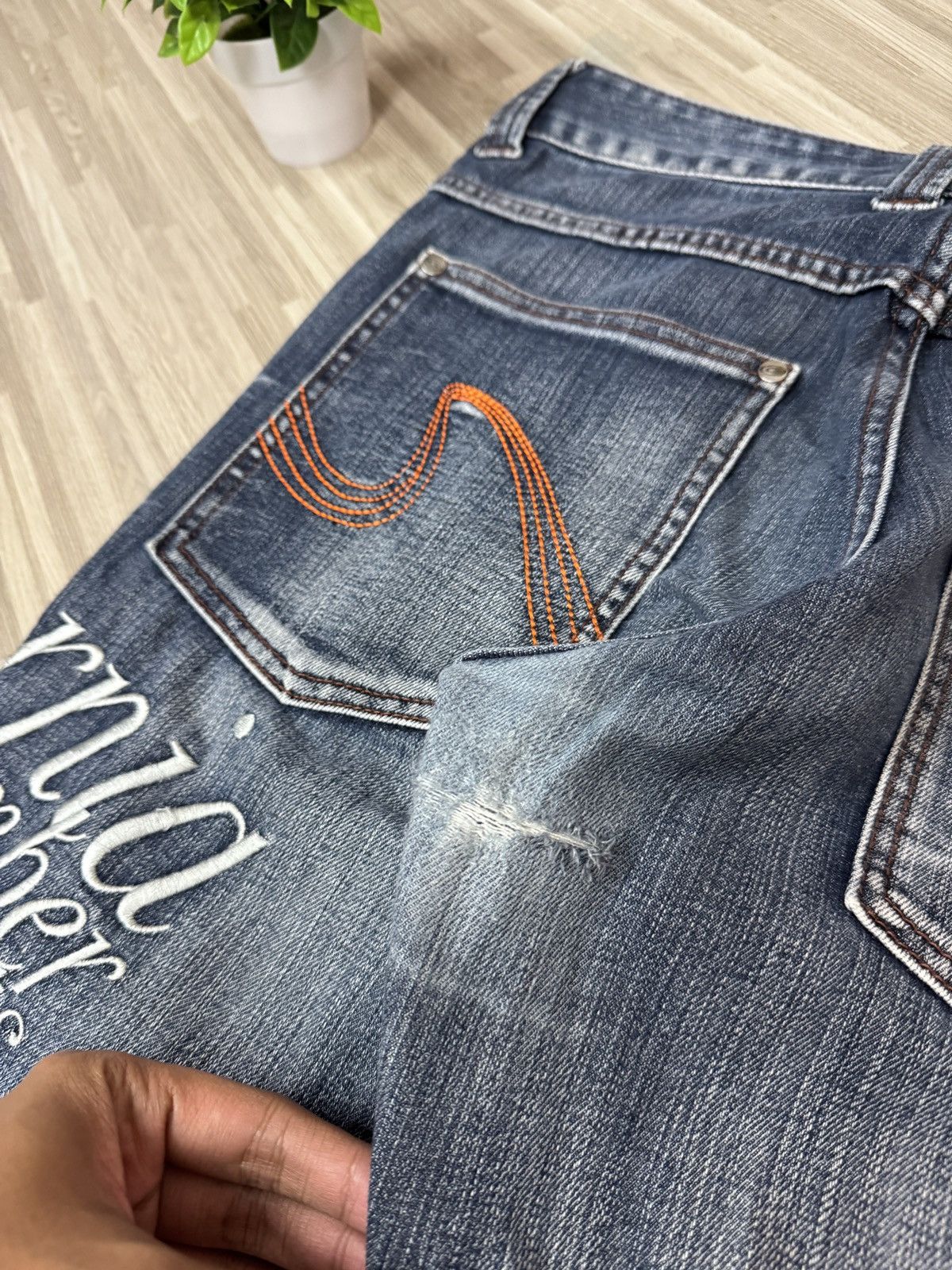 Gotcha × Vintage Vintage Gotcha Biglogo Distressed Denim Jeans Size US 32 / EU 48 - 10 Thumbnail
