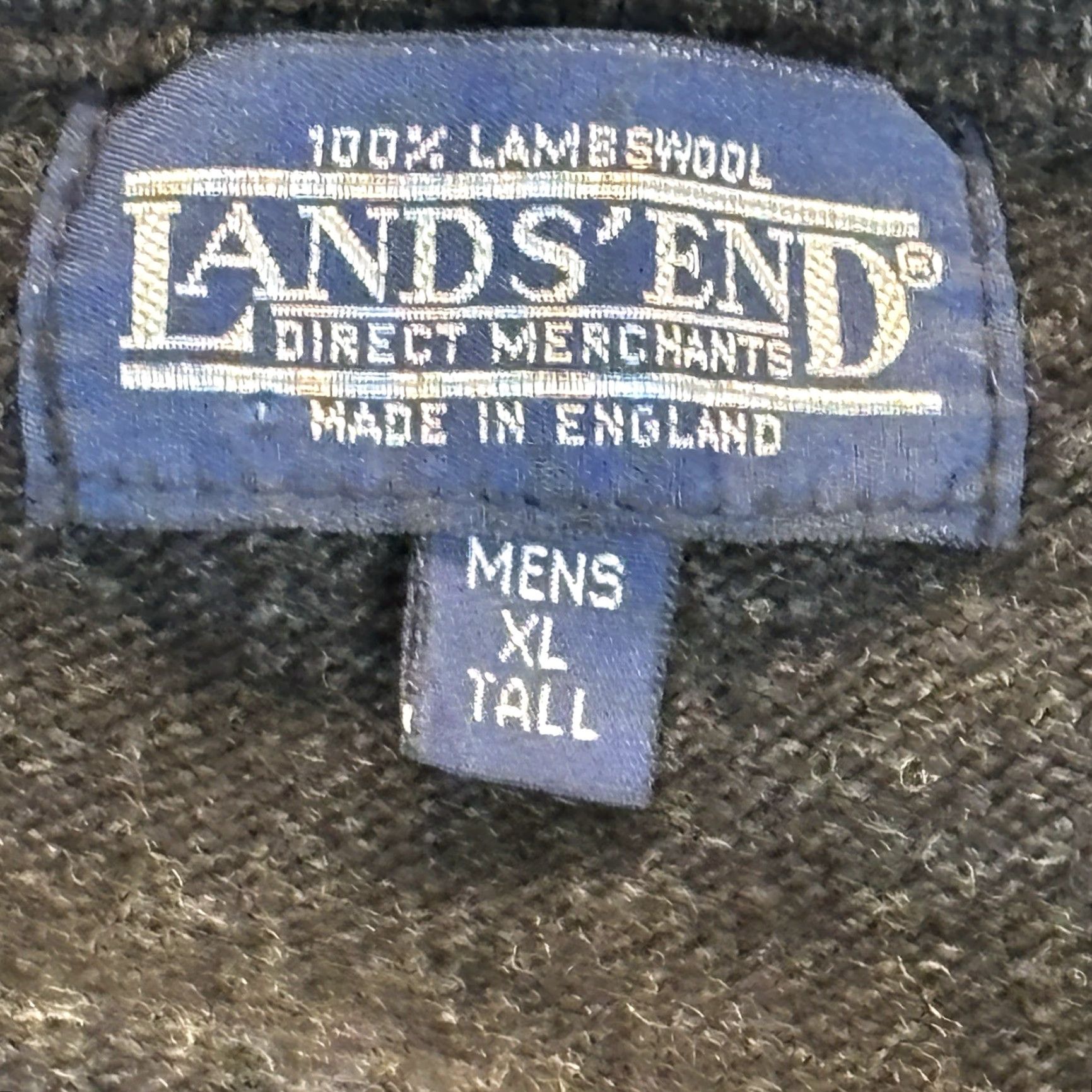 Lands' End VINTAGE Lands End XLT Sweater Men Pullover Lambswool Made In England Gray Size US XL / EU 56 / 4 - 2 Thumbnail