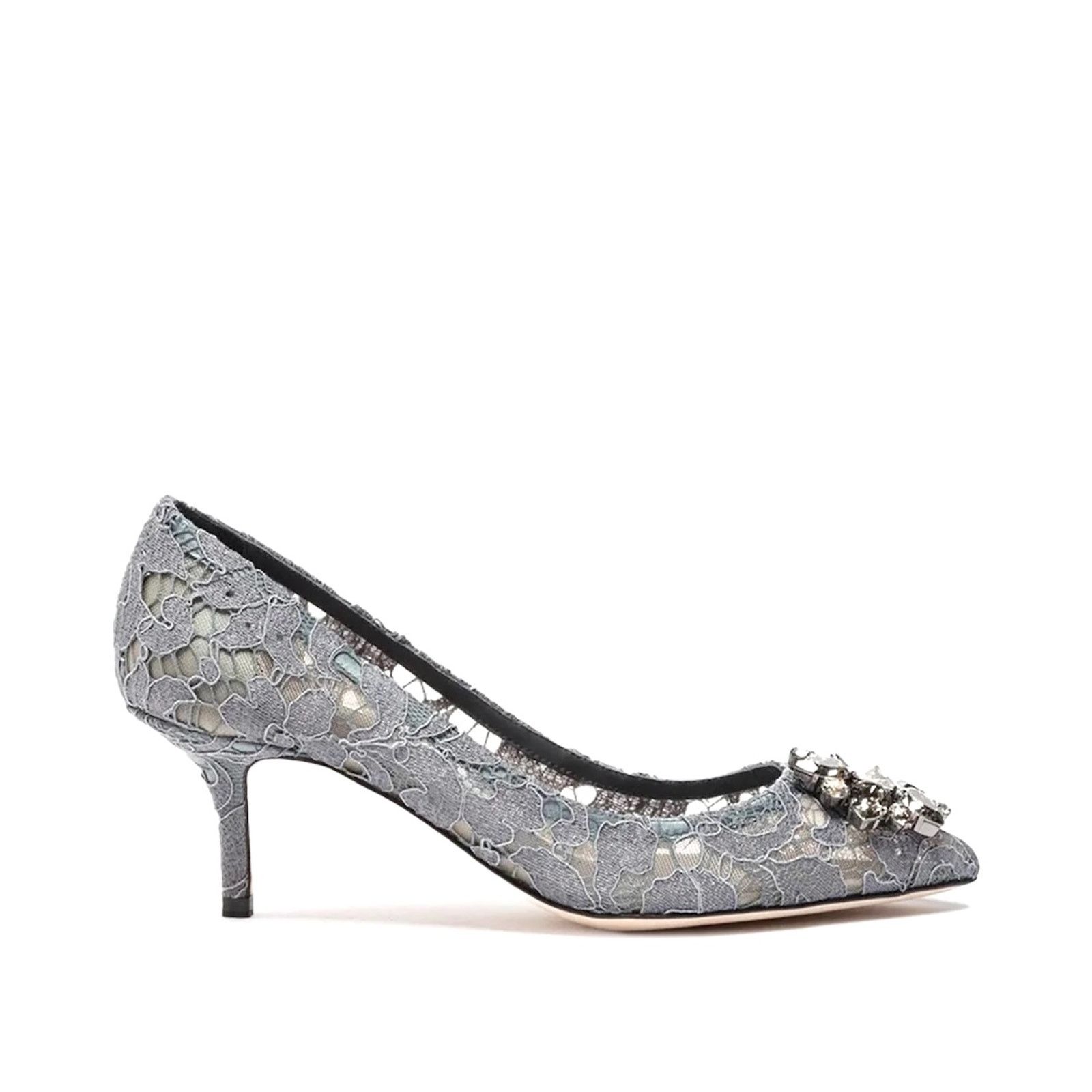 Dolce & Gabbana Dolce & Gabbana 60 Pump Taormina Lace Crystal Grey 35.5 Size US 5.5 / IT 35.5 - 3 Thumbnail