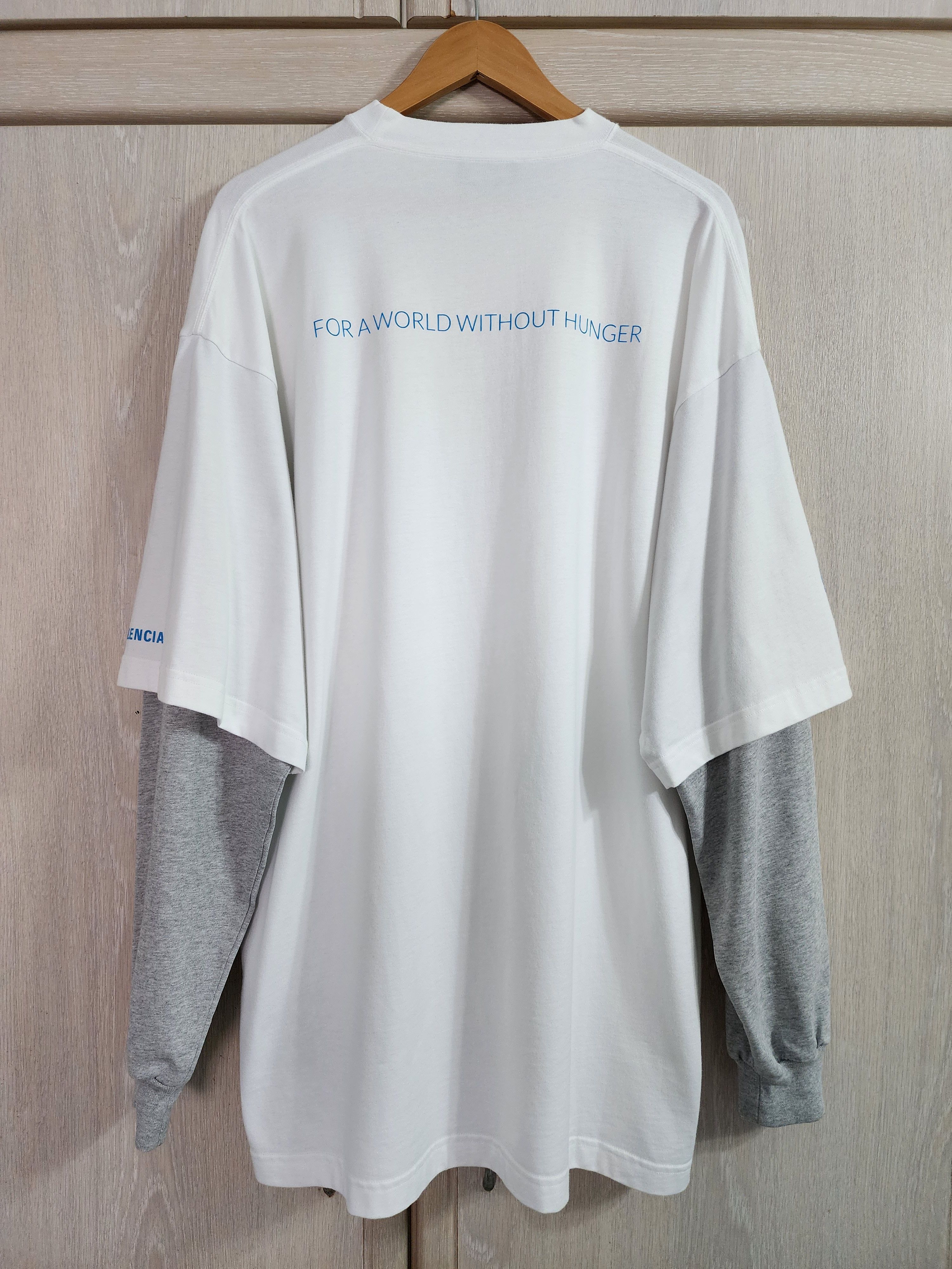 Balenciaga World Food Programme Double Sleeve T-Shirt Size US M / EU 48-50 / 2 - 2 Thumbnail