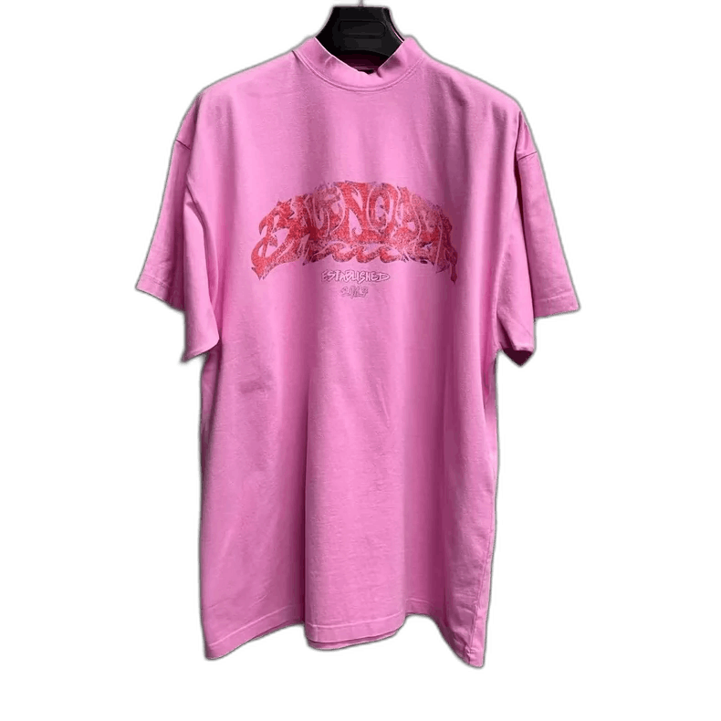 Balenciaga Balenciaga Pink Graphic Print T-Shirt Size US S / EU 44-46 / 1 - 1 Thumbnail