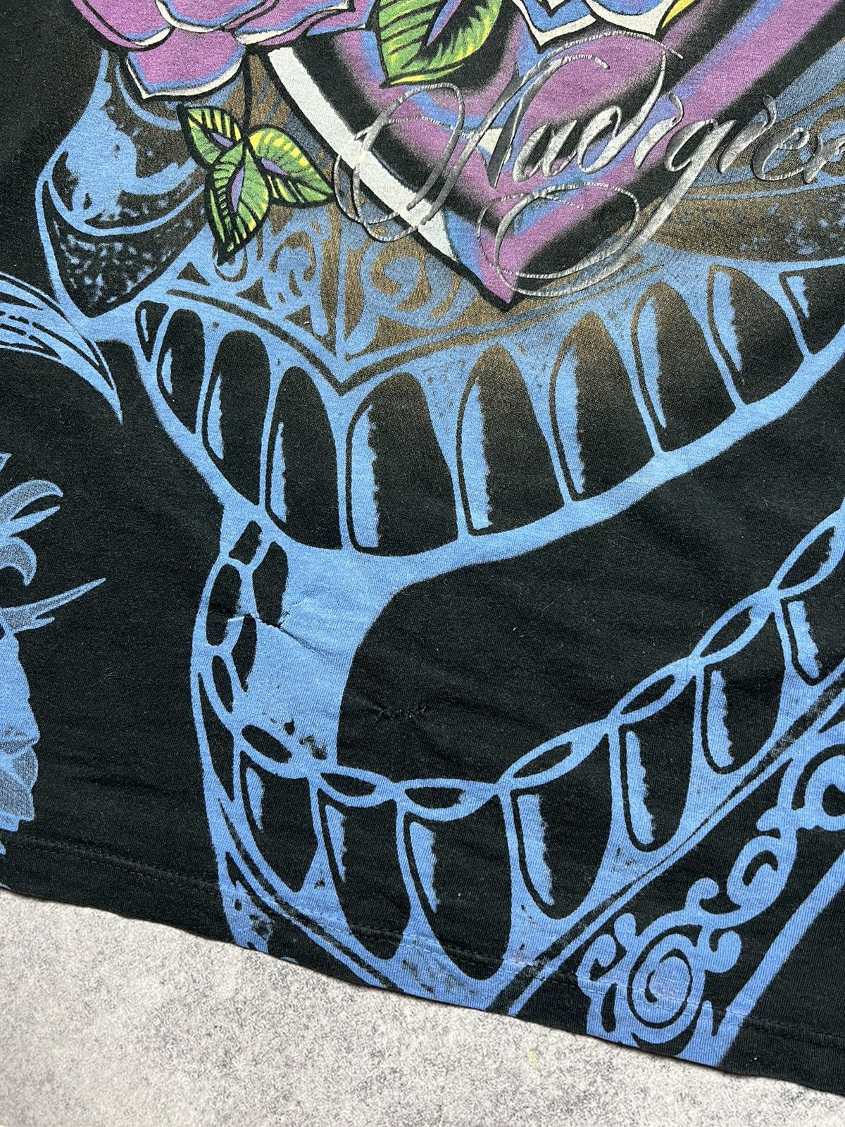 Ed Hardy Vintage Christian Audigier Faded Distressed Rhinestones Tee Size US L / EU 52-54 / 3 - 6 Thumbnail
