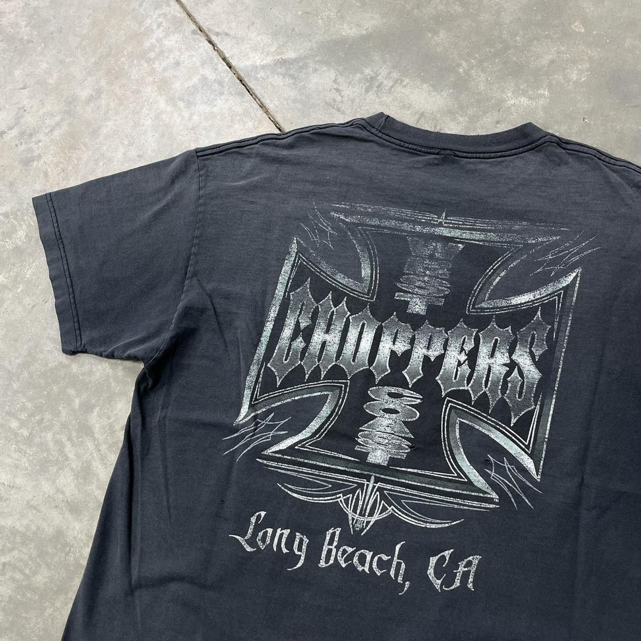 West Coast Choppers Vintage West Coast Choppers Chrome Logo Tee Faded Black Size US L / EU 52-54 / 3 - 2 Thumbnail