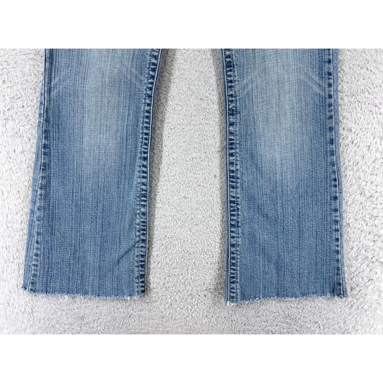 Denime Nine Jeans Womens Jeans Flared Low Rise Blue Denim 28x27 Regular Women Size 28" / US 6 / IT 42 - 2 Thumbnail