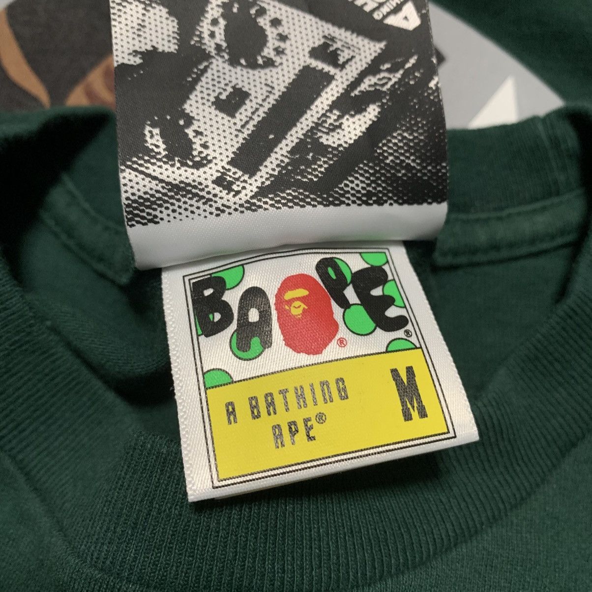 Bape Bape Medium Ape Graphic Green Tee Classic A Bathing Ape Size US M / EU 48-50 / 2 - 5 Thumbnail